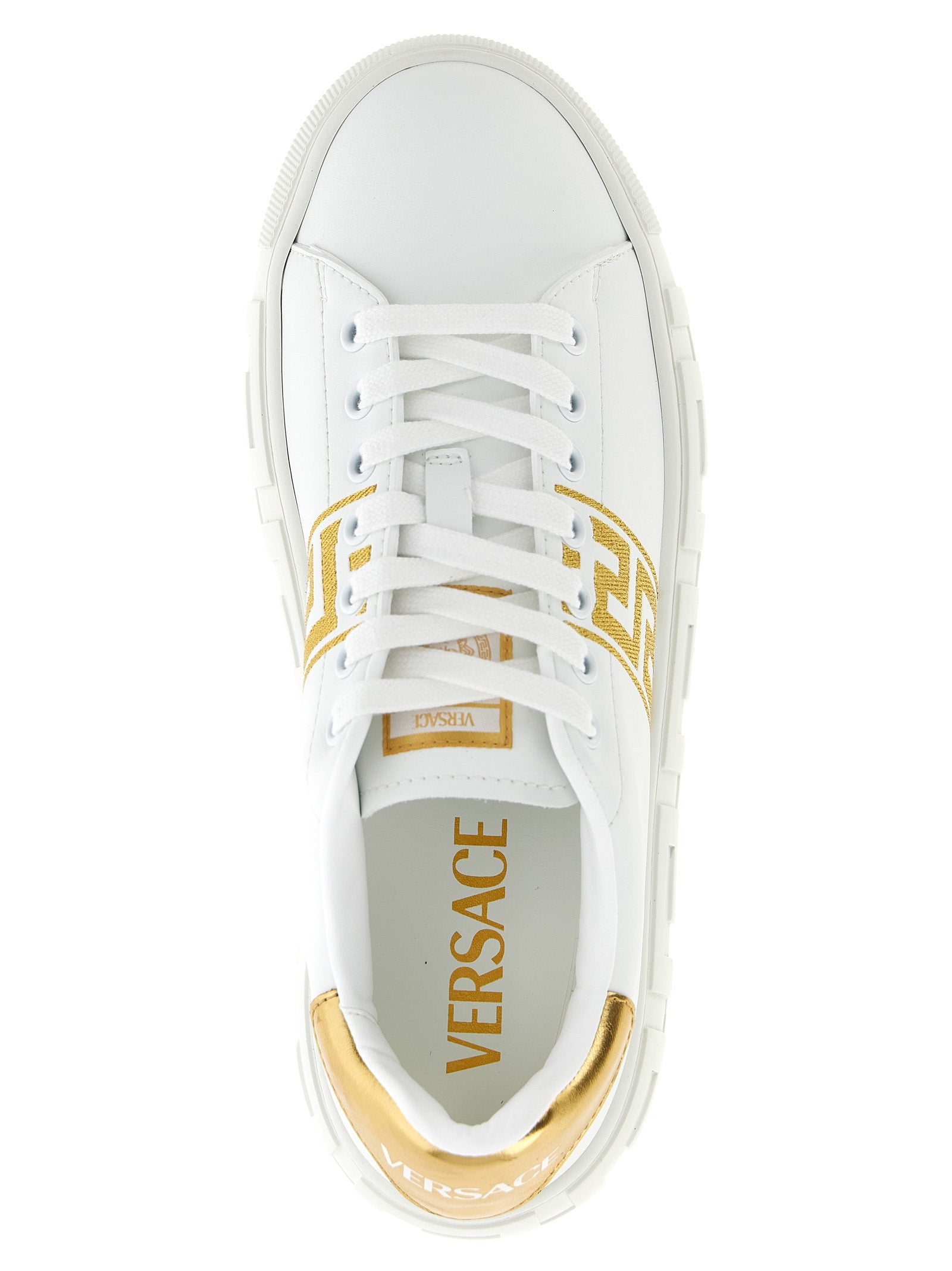 Versace Gold Platform Nylon Sneakers