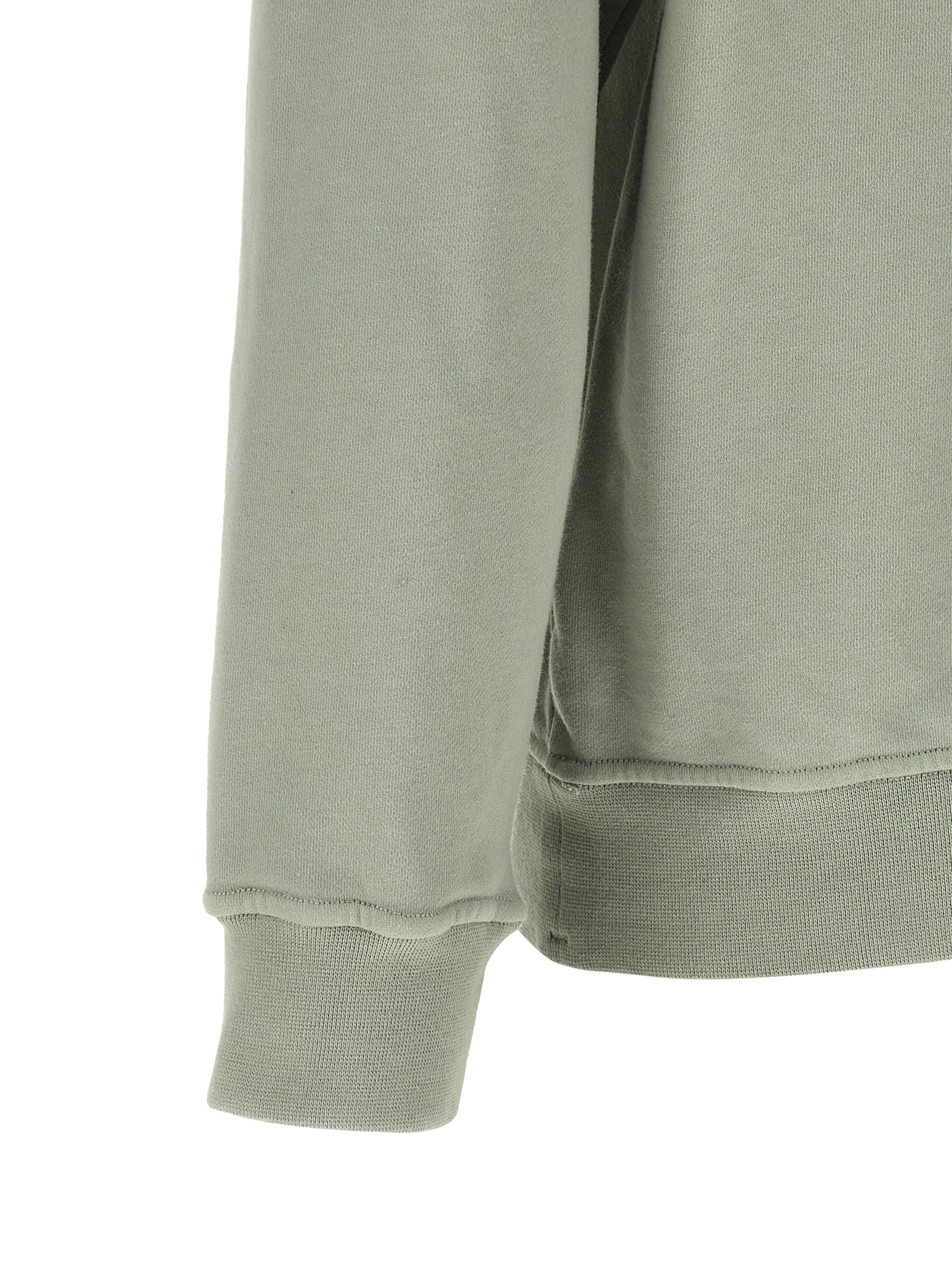 Stone Island Green Bicolor Cotton Sweatshirt