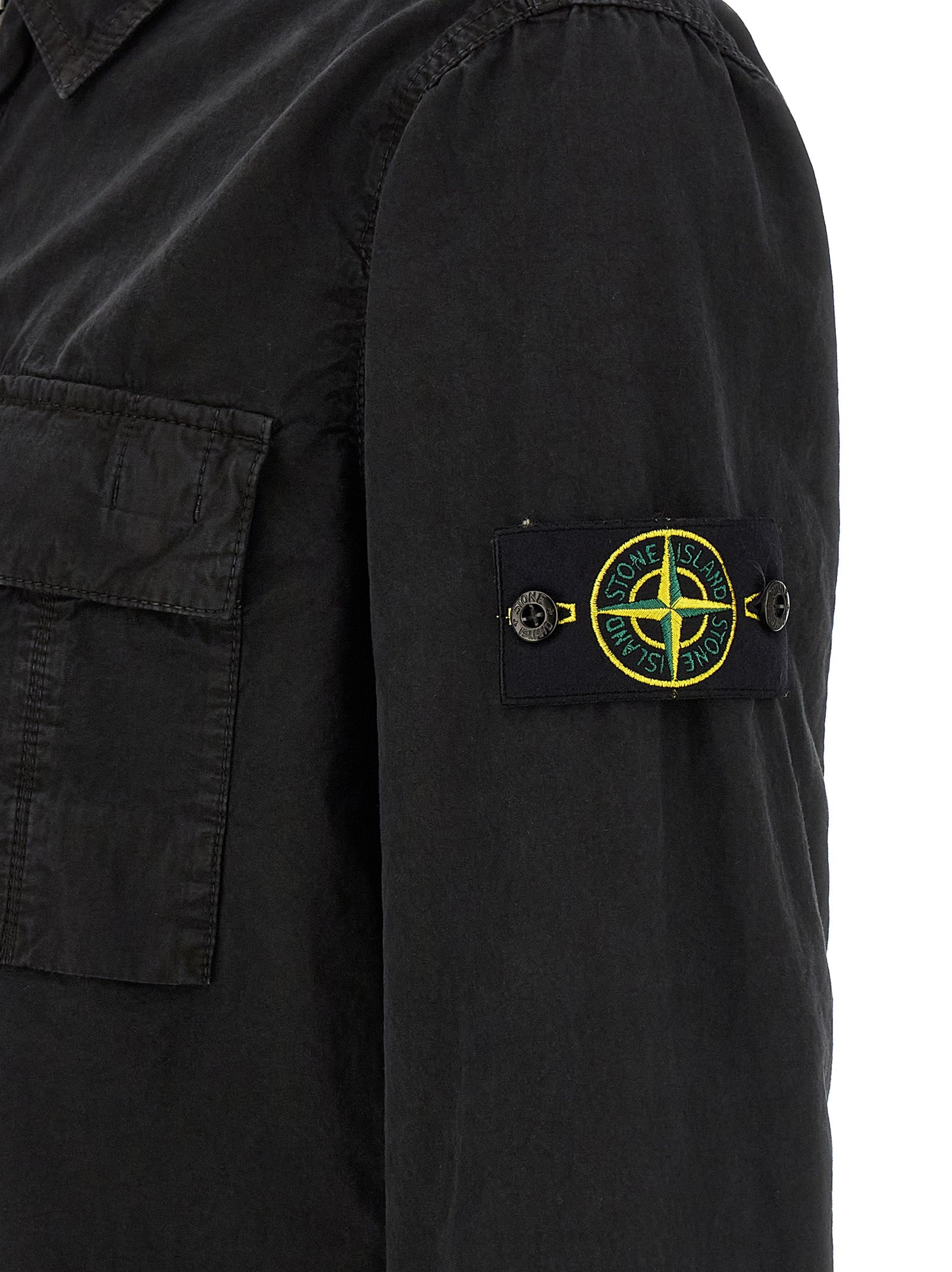 Stone Island Black Cotton Overshirt