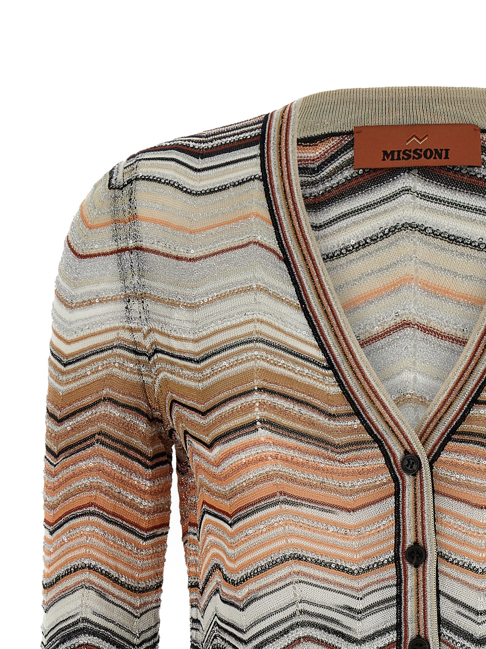 Missoni Brown Viscose Nylon Cardigan