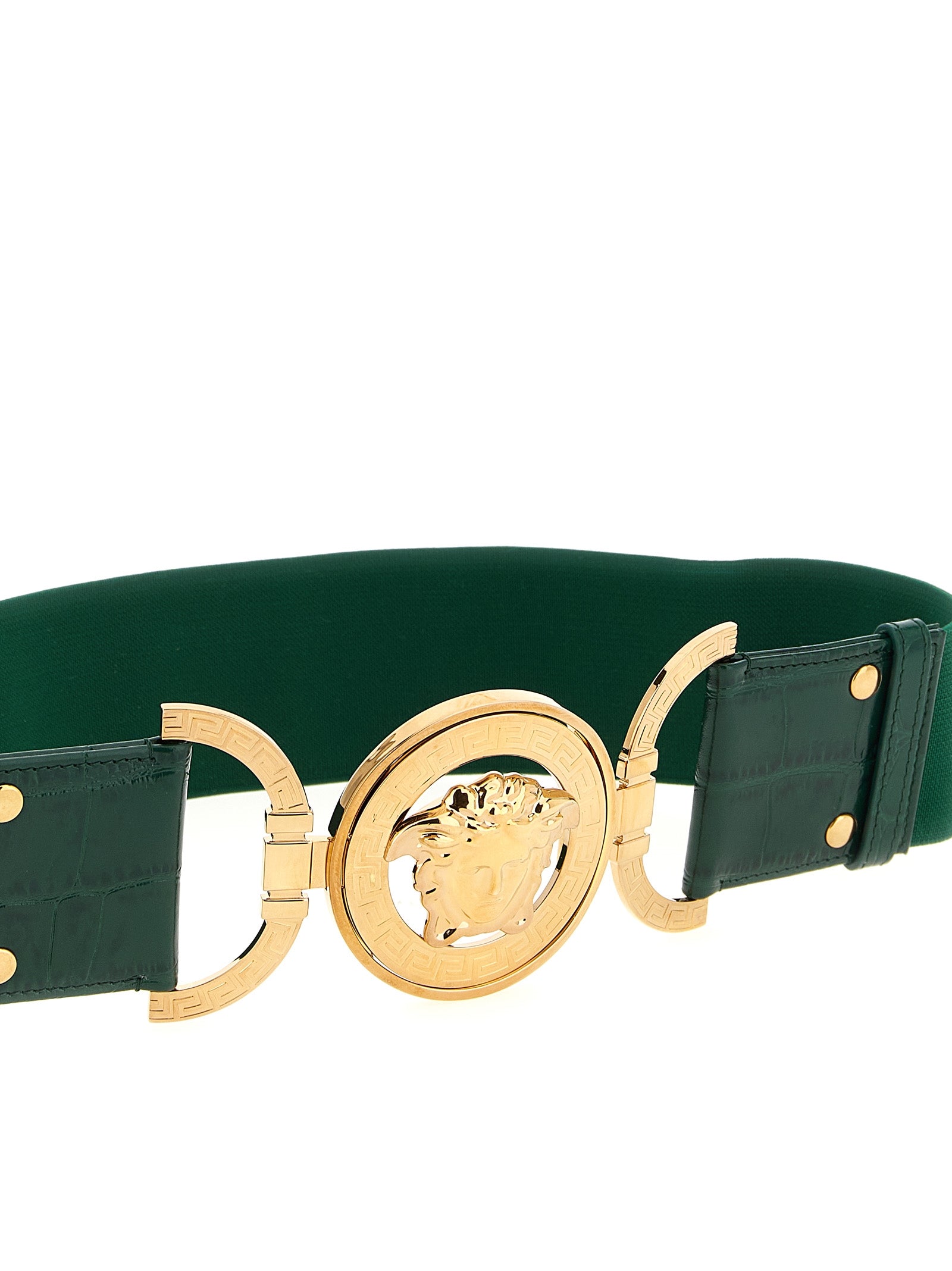 Versace Green Regular Belt Calf Leather