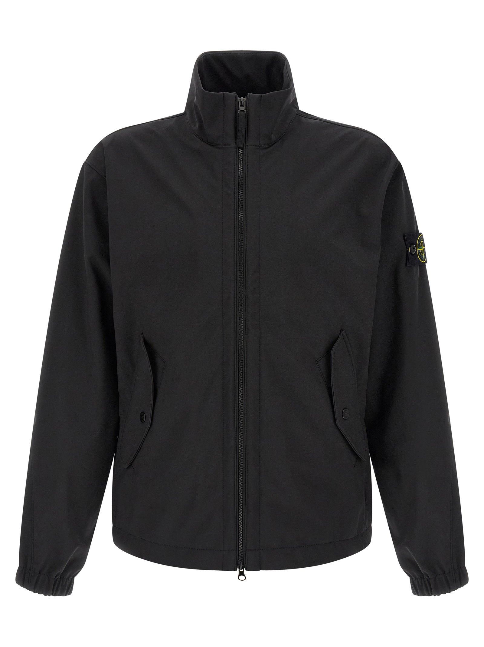 Stone Island Black Polyester Shell Jacket