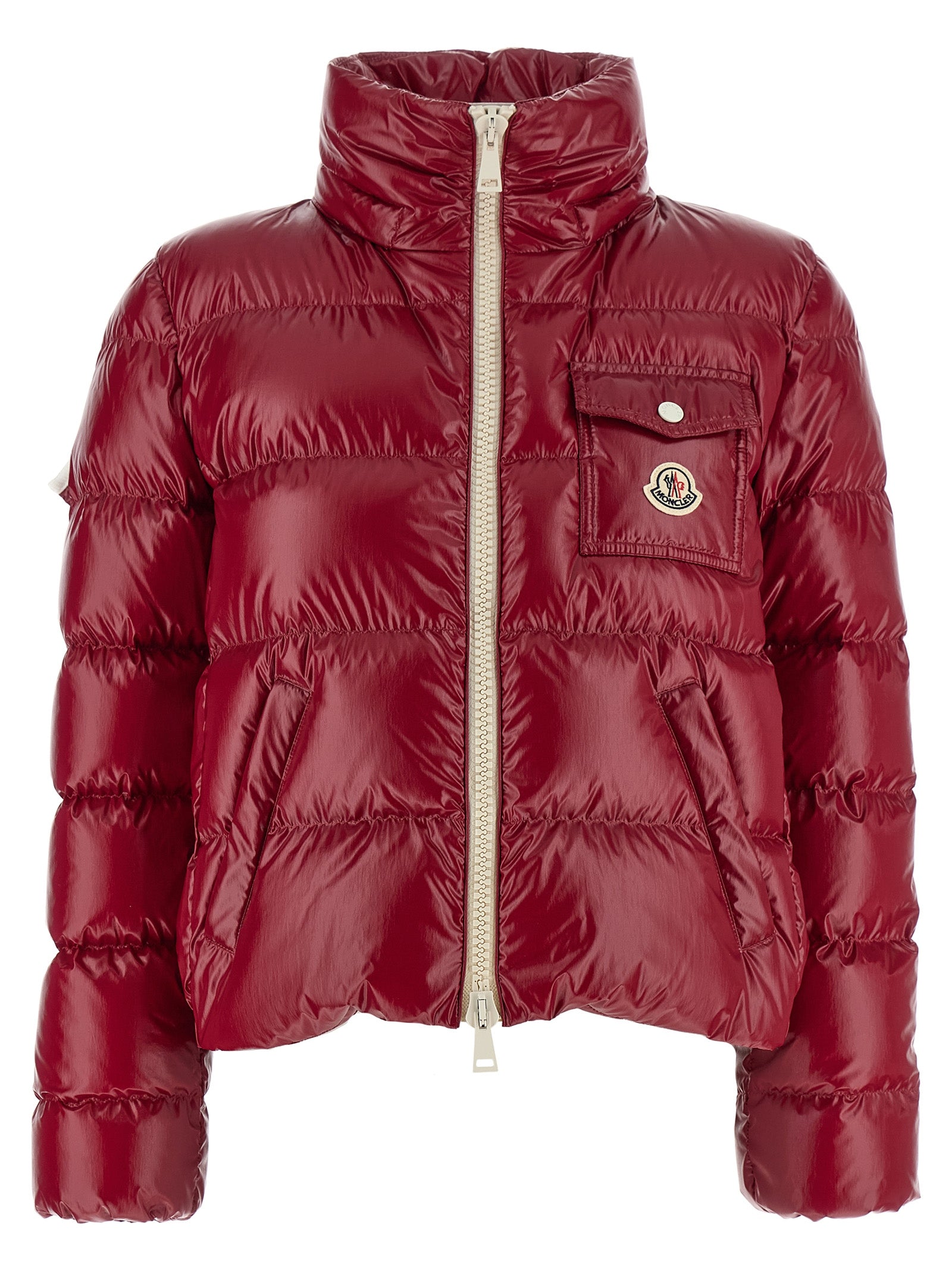 Moncler Red Andro Nylon Down Jacket