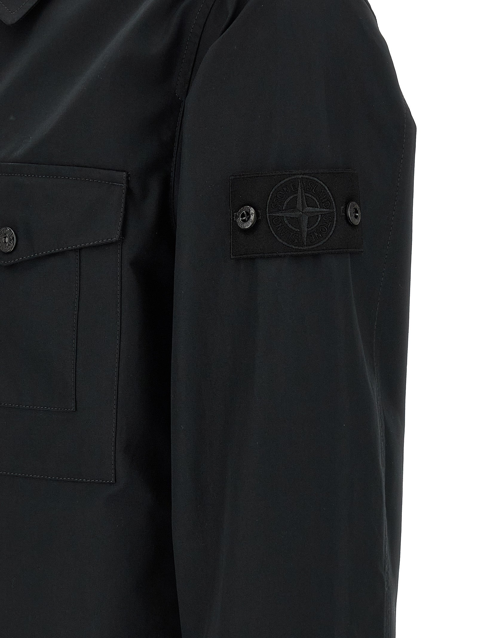 Stone Island Black Cotton Overshirt