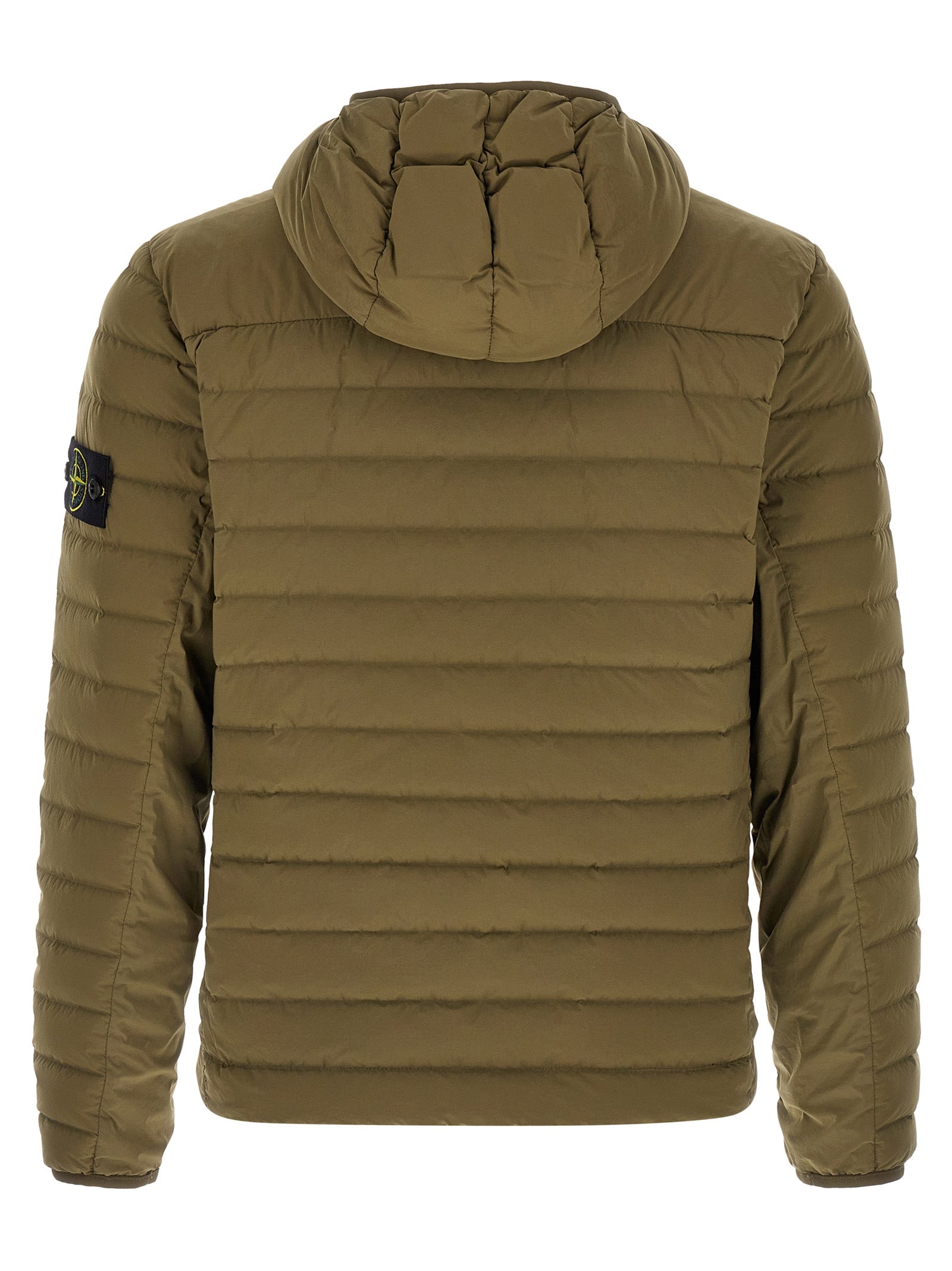 Stone Island Green Nylon Full-Length Jacket
