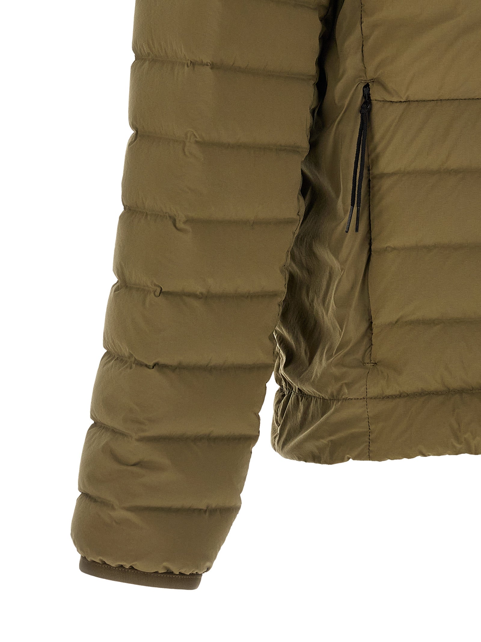 Stone Island Green Nylon Full-Length Jacket