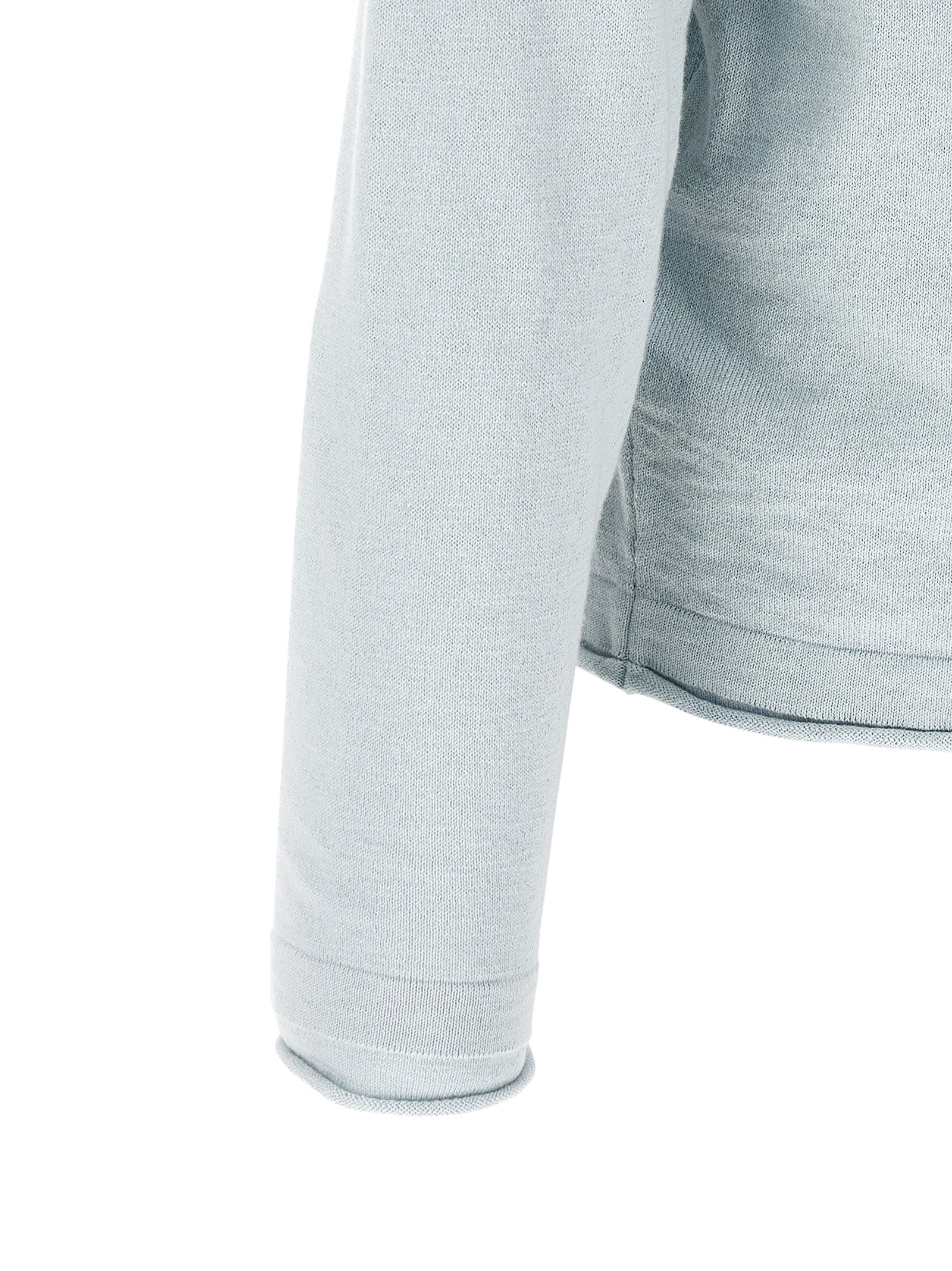 Stone Island Light Blue Cotton Nylon Cardigan