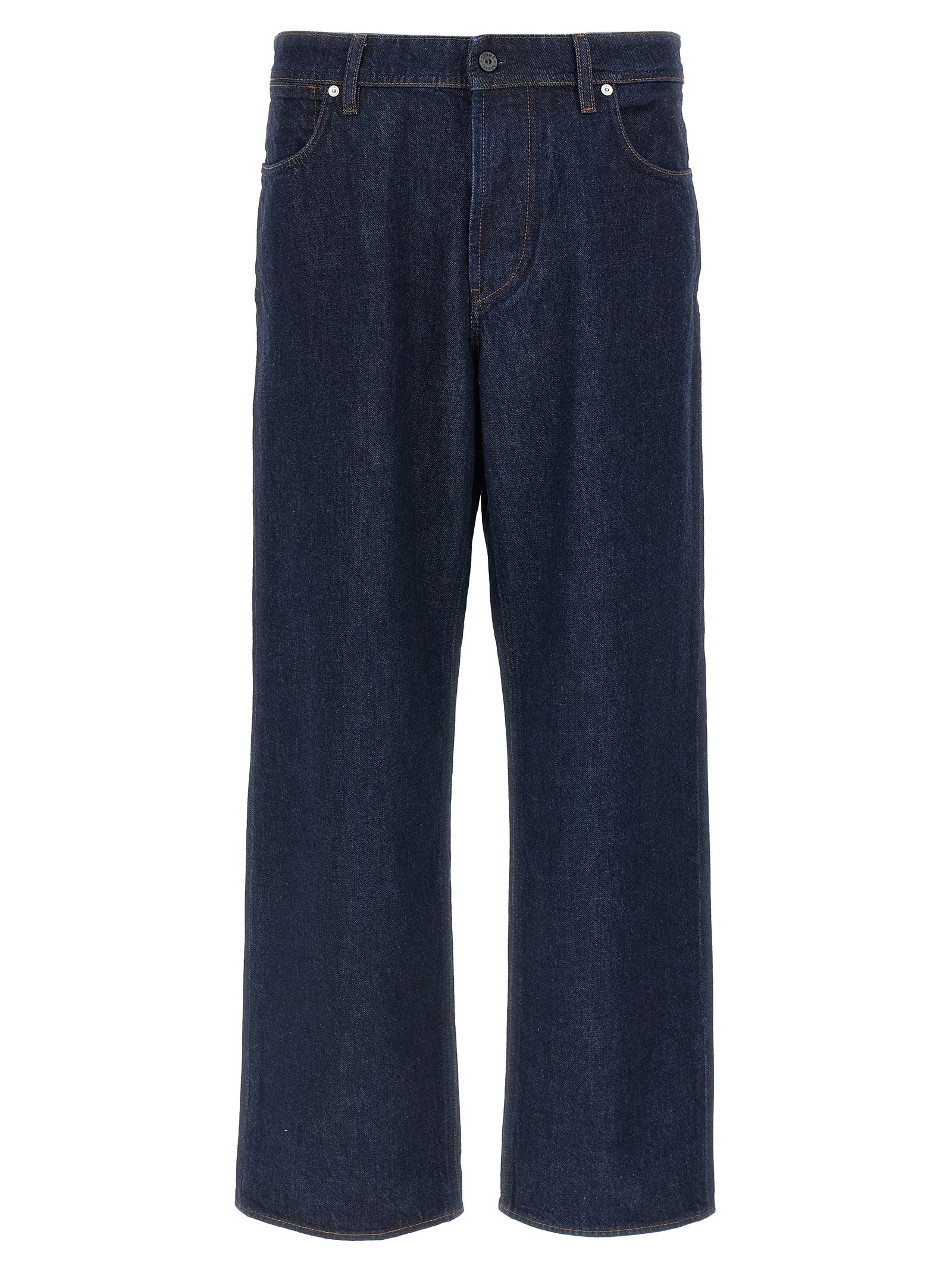 STONE ISLAND Blue Cotton Relaxed Fit Jeans