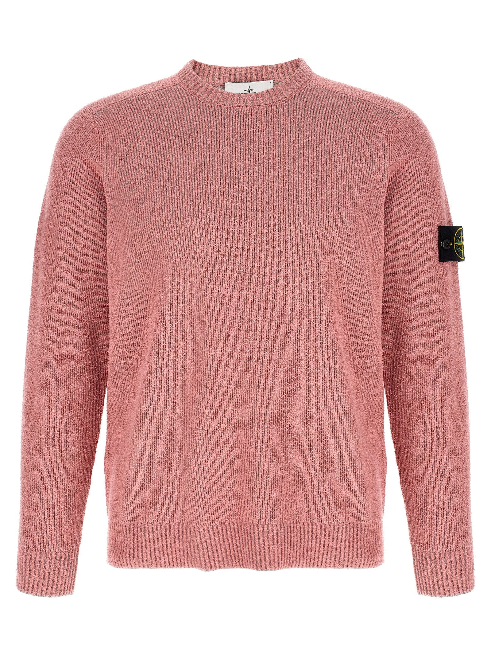 Stone Island Pink Cotton Nylon Cardigan