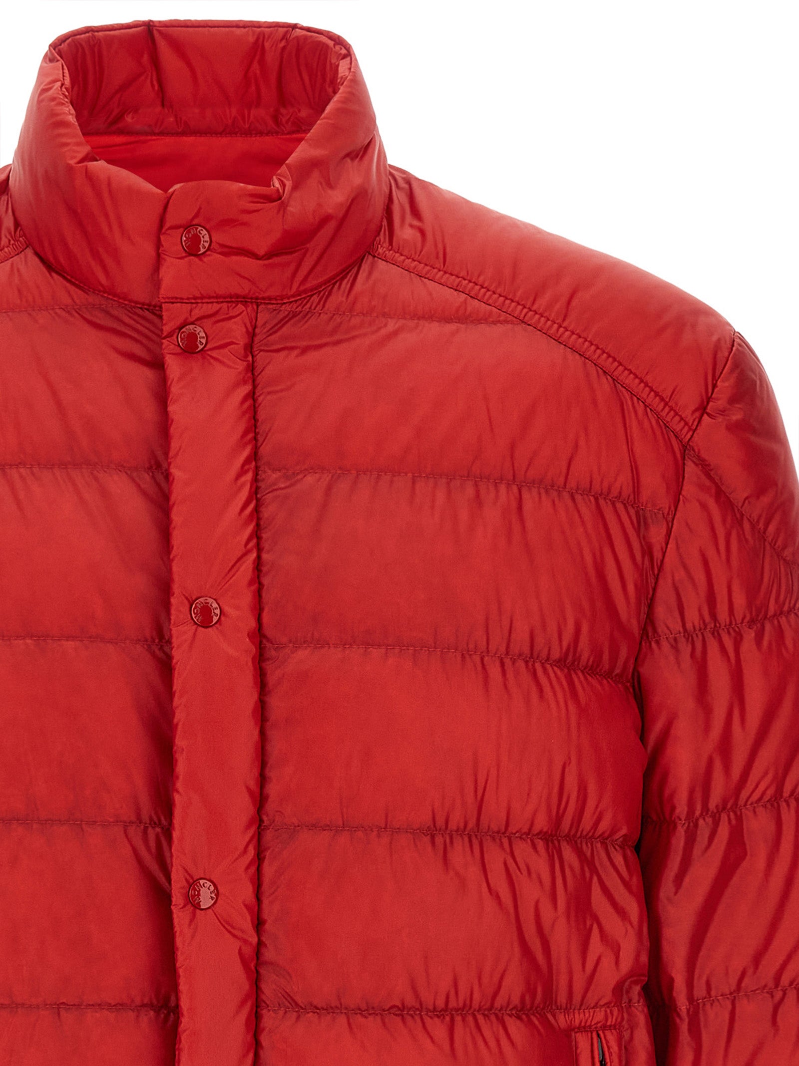 Moncler Red Selves Nylon Full-Length Jacket