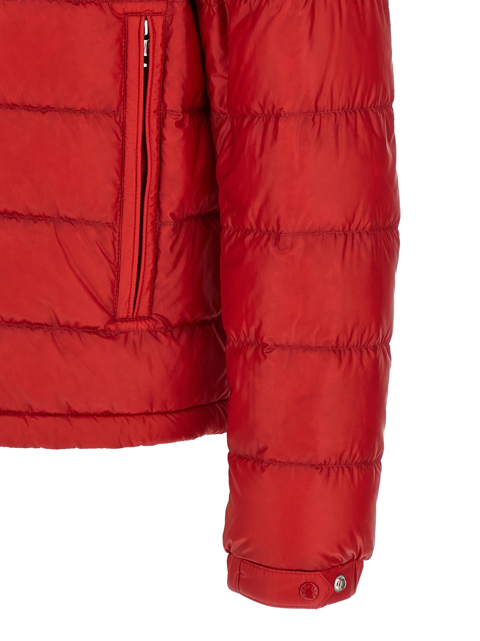 Moncler Red Selves Nylon Full-Length Jacket
