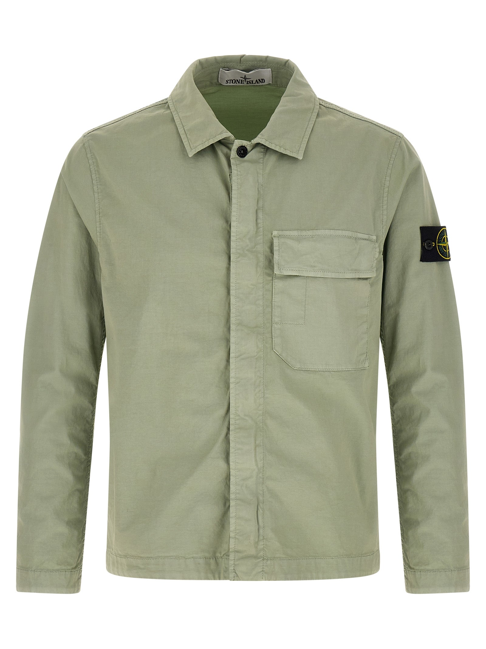 Stone Island Green Cotton Overshirt