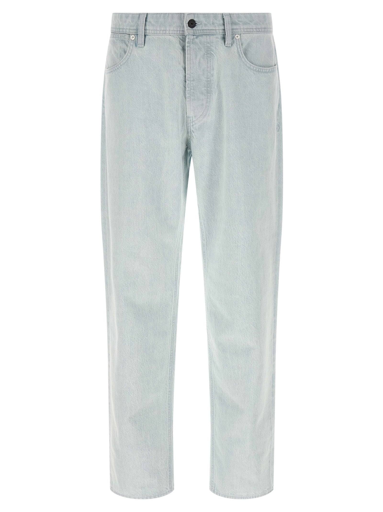Stone Island Light Blue Straight-Leg Cotton Jeans