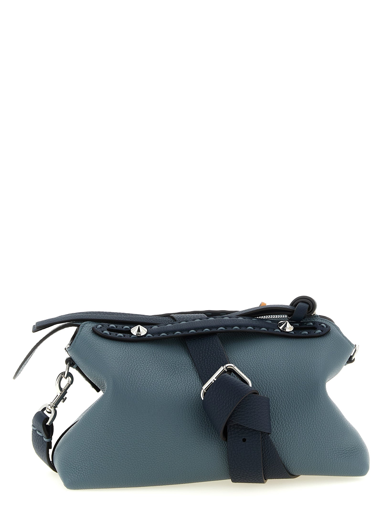 Fendi Light Blue By The Way Soft Selleria Leather Handbag