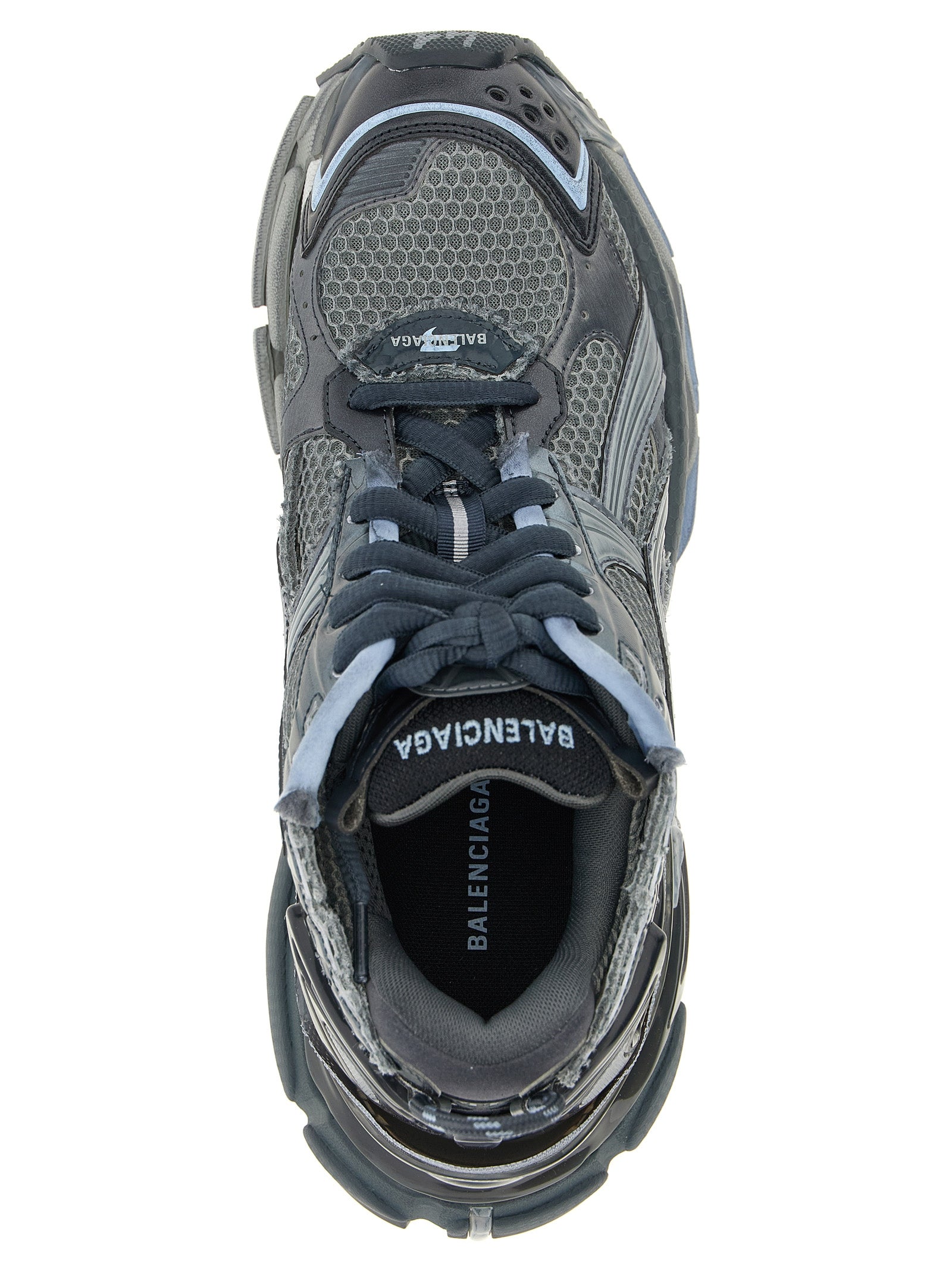 Balenciaga Gray Runner Synthetic Sneakers