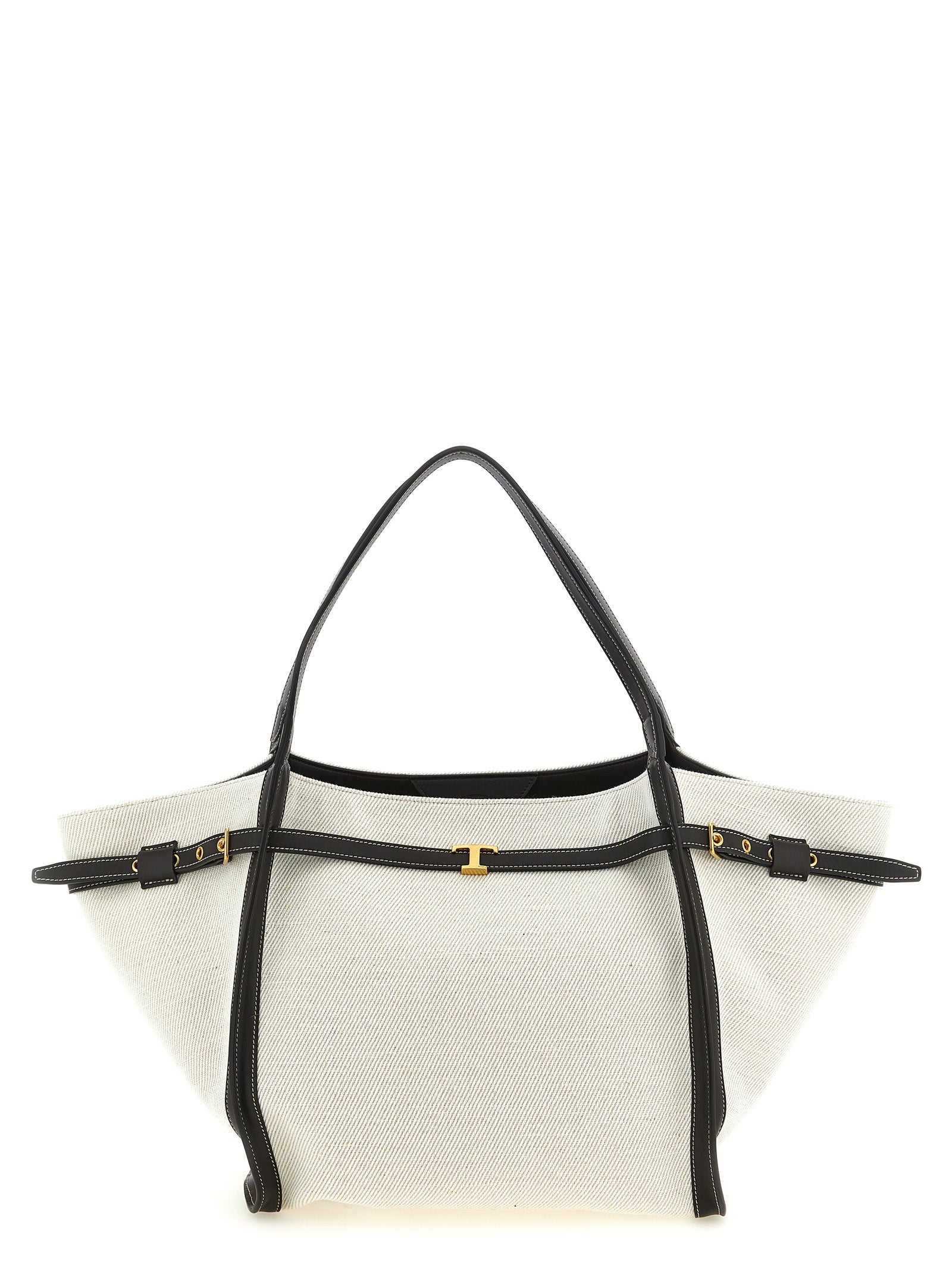Tod’s Multicolor Tim Medium Linen Calf Leather Tote Bag