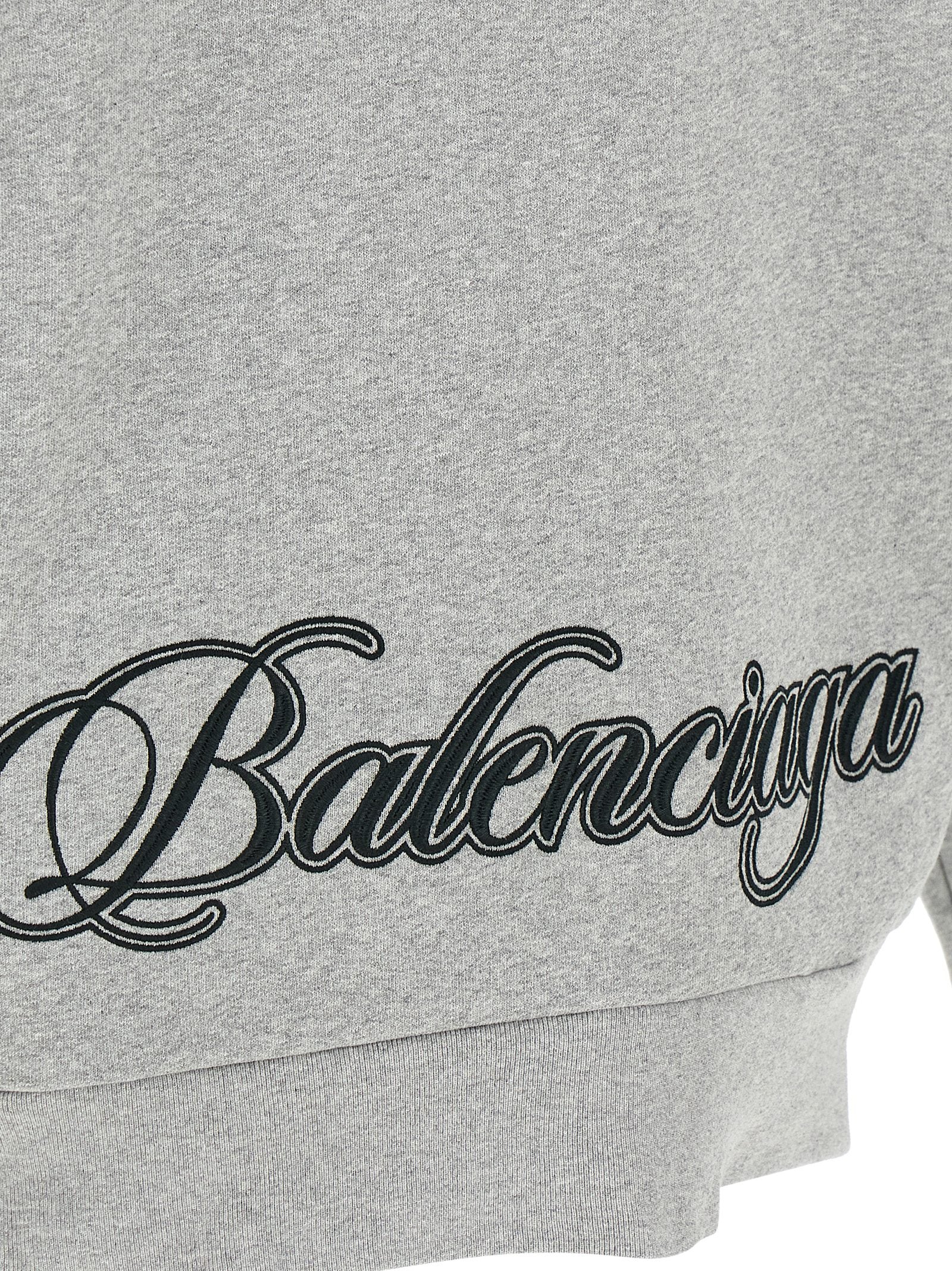 Sweat-shirt Balenciaga gris en coton