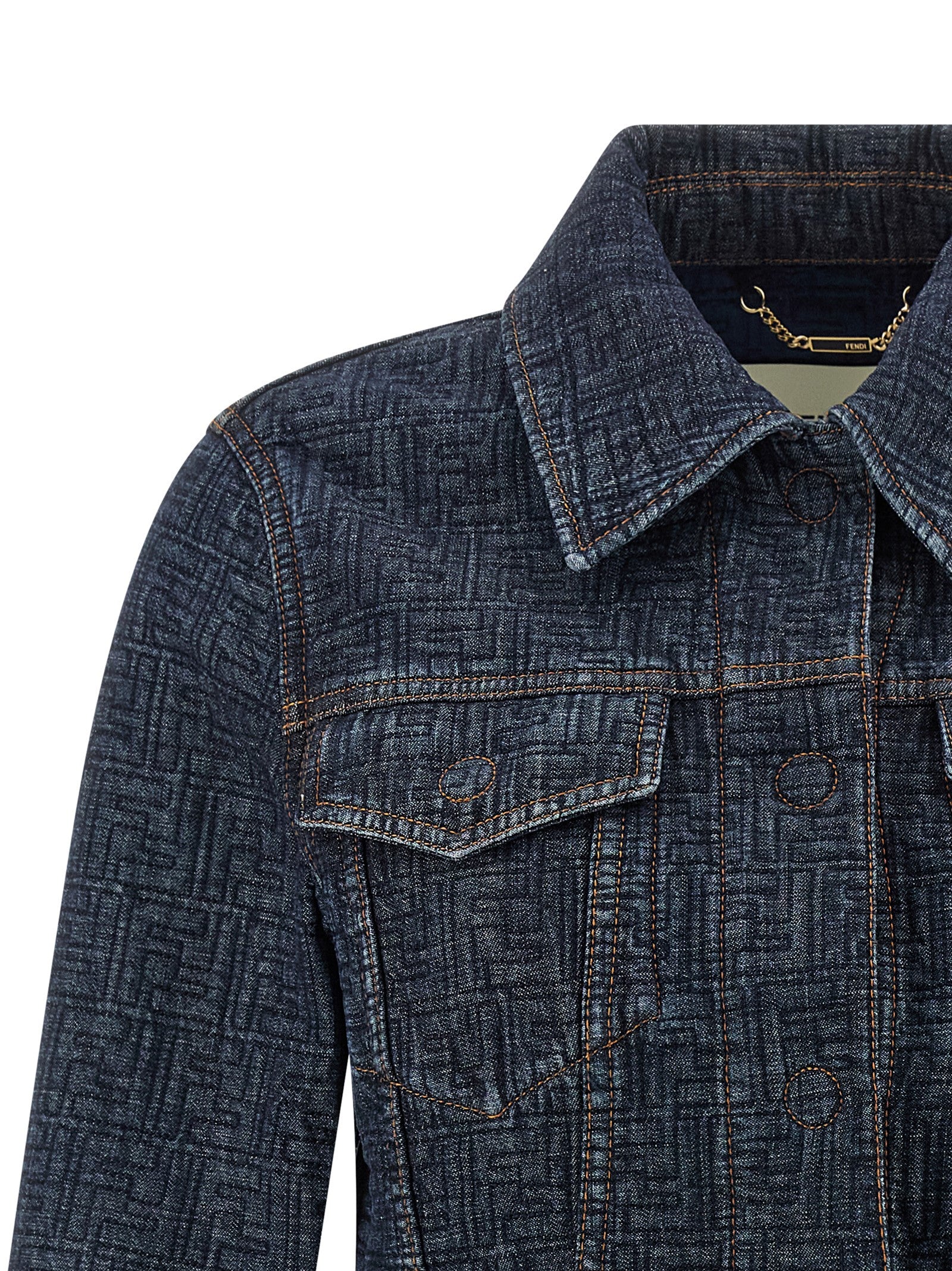 Fendi Blue Denim Cotton Jacket