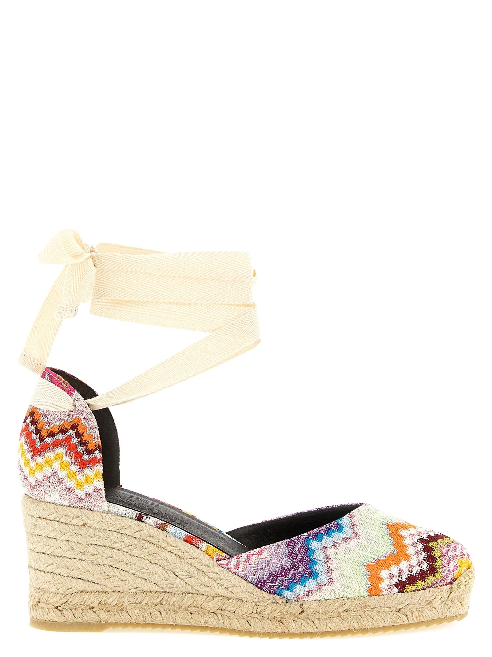 Missoni Multicolor Eva Leather Wedge Sandals