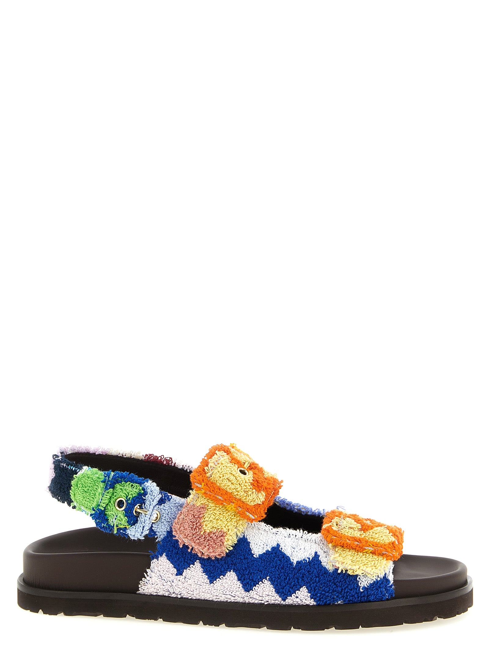 Missoni Multicolor Mia Leather Flat Sandals