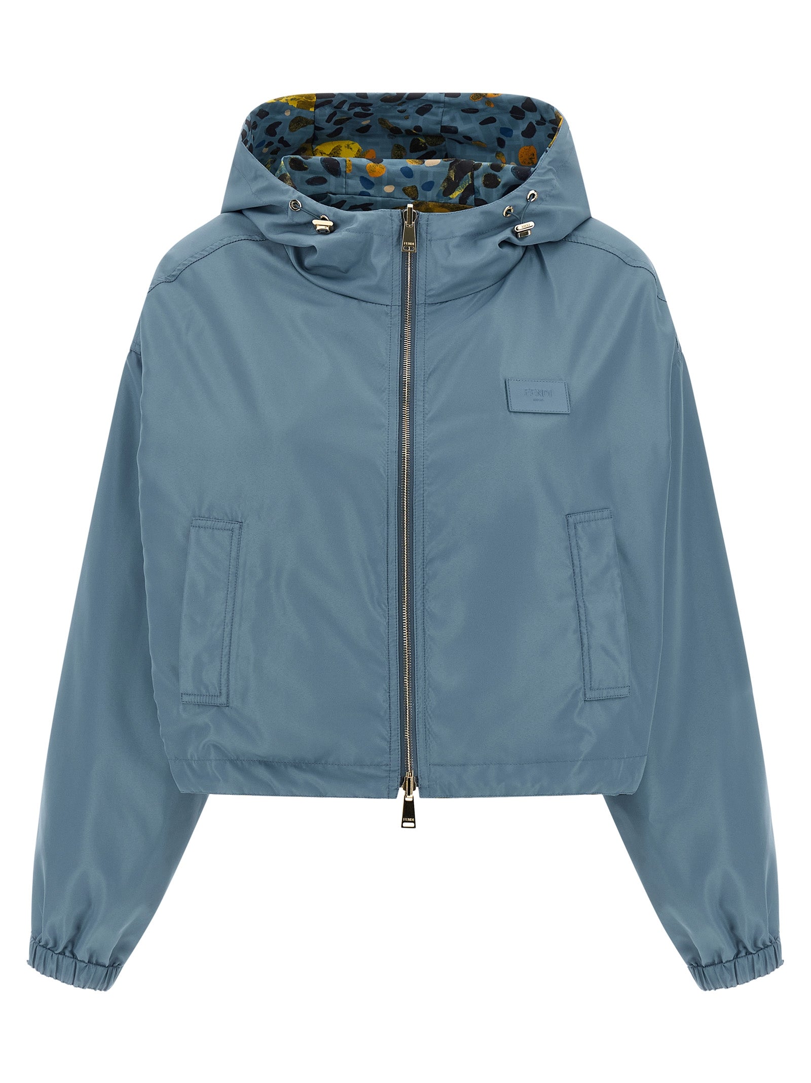 Fendi Blue Nylon Shell Jacket