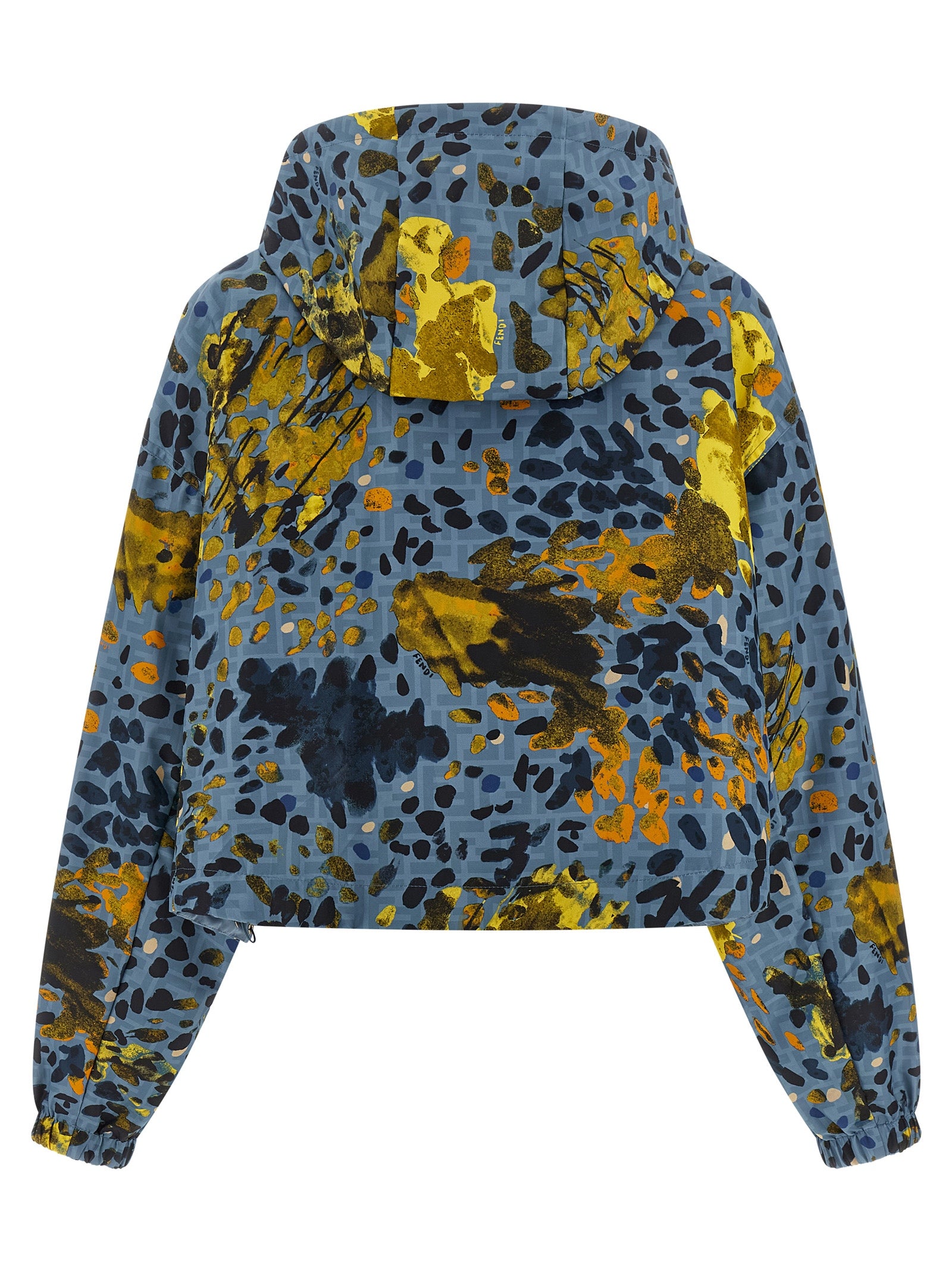 Fendi Blue Nylon Shell Jacket