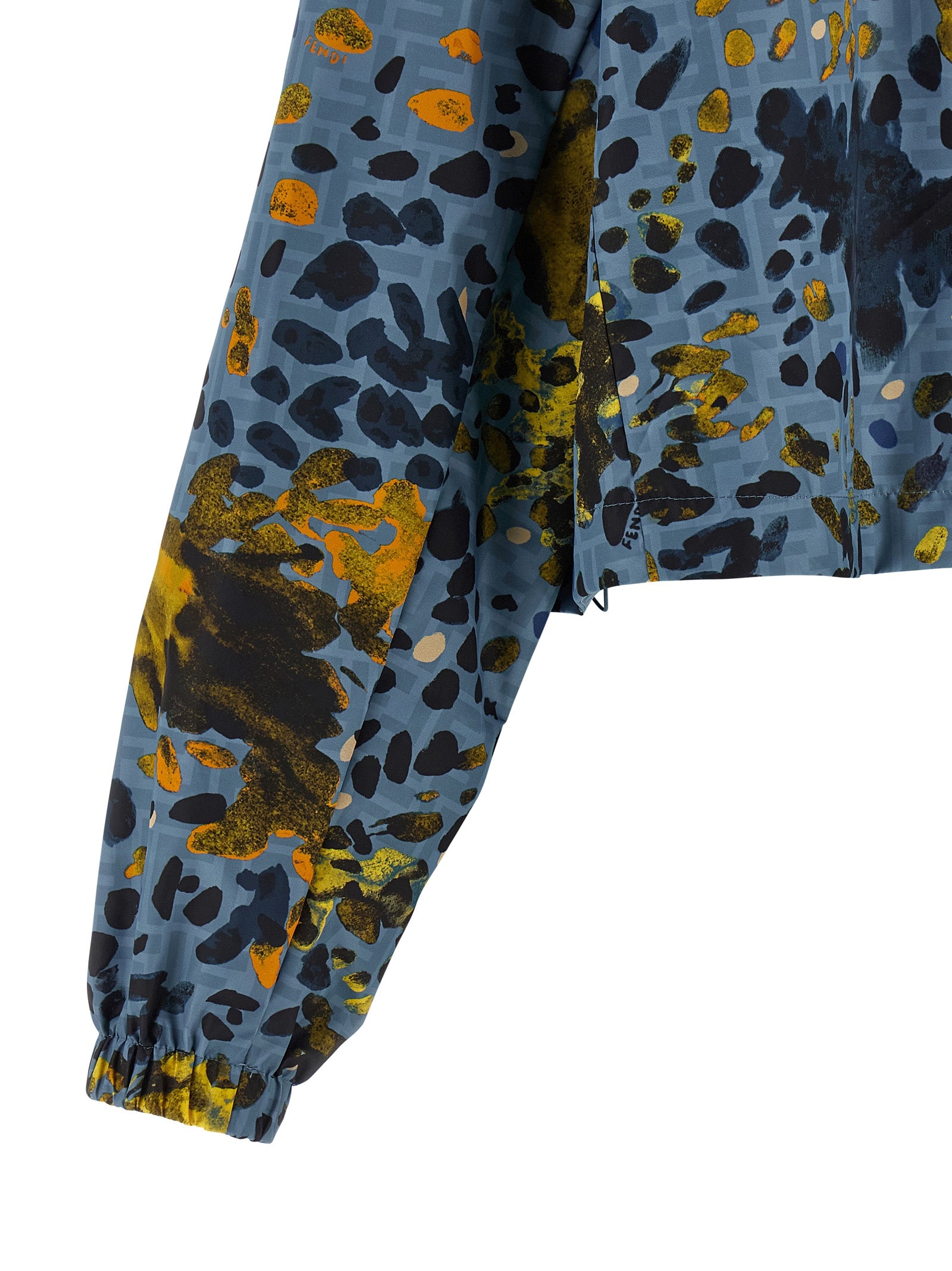 Fendi Blue Nylon Shell Jacket