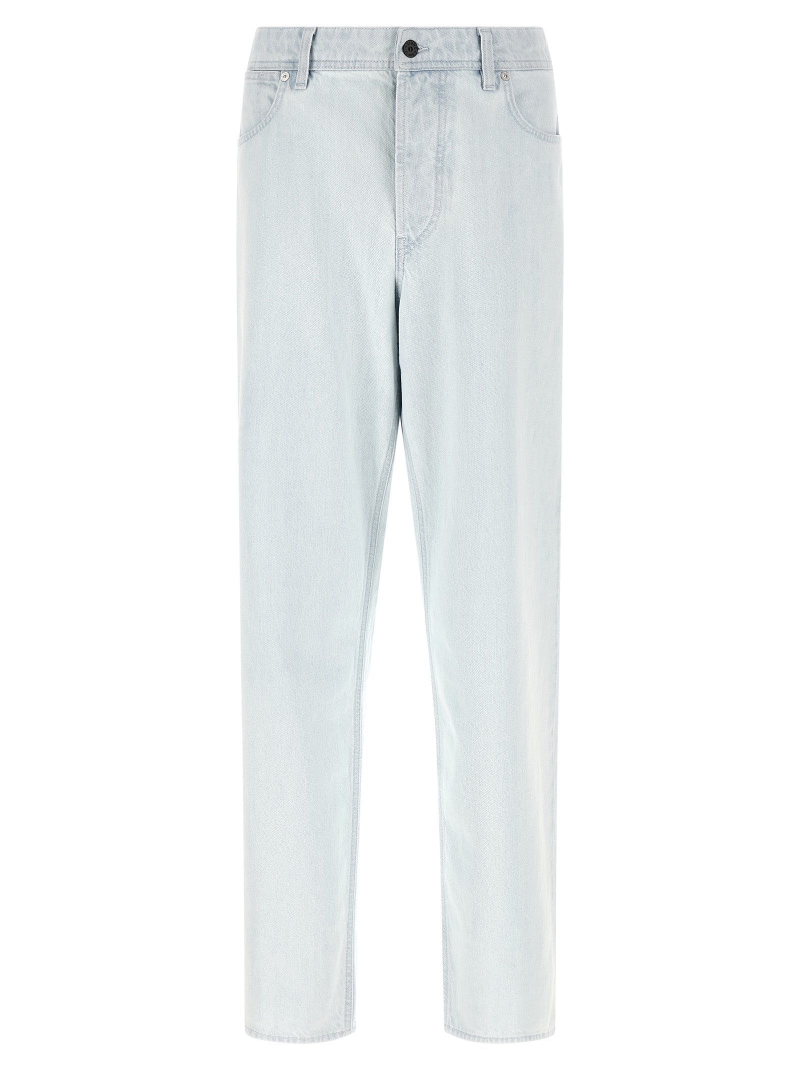 Stone Island Light Blue Indigo Denim Straight-Leg Jeans Cotton