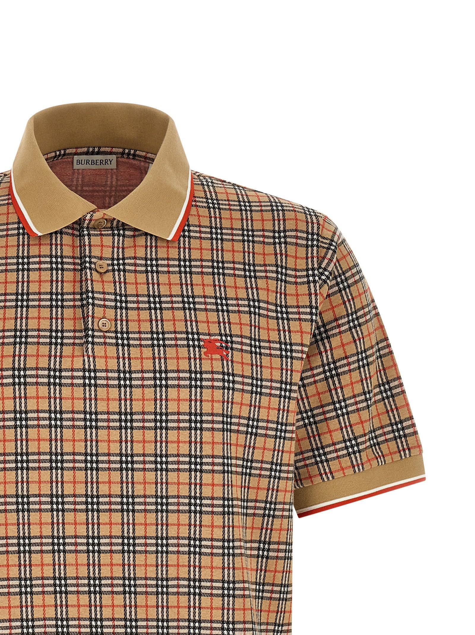 Burberry Beige Viscose Cotton Nylon Polo Shirt