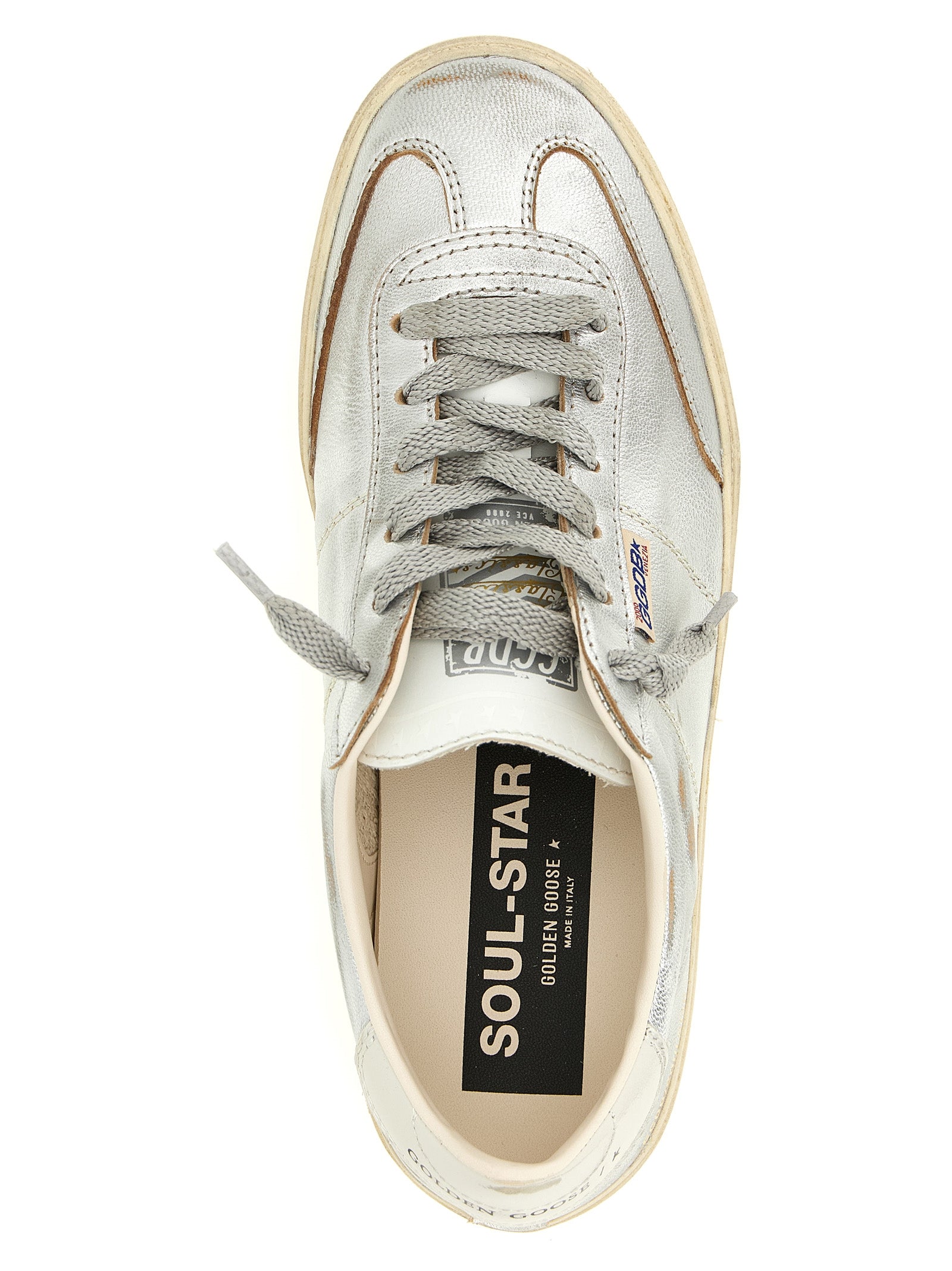 Golden Goose Silver Soul Star Low Top Sneakers Leather