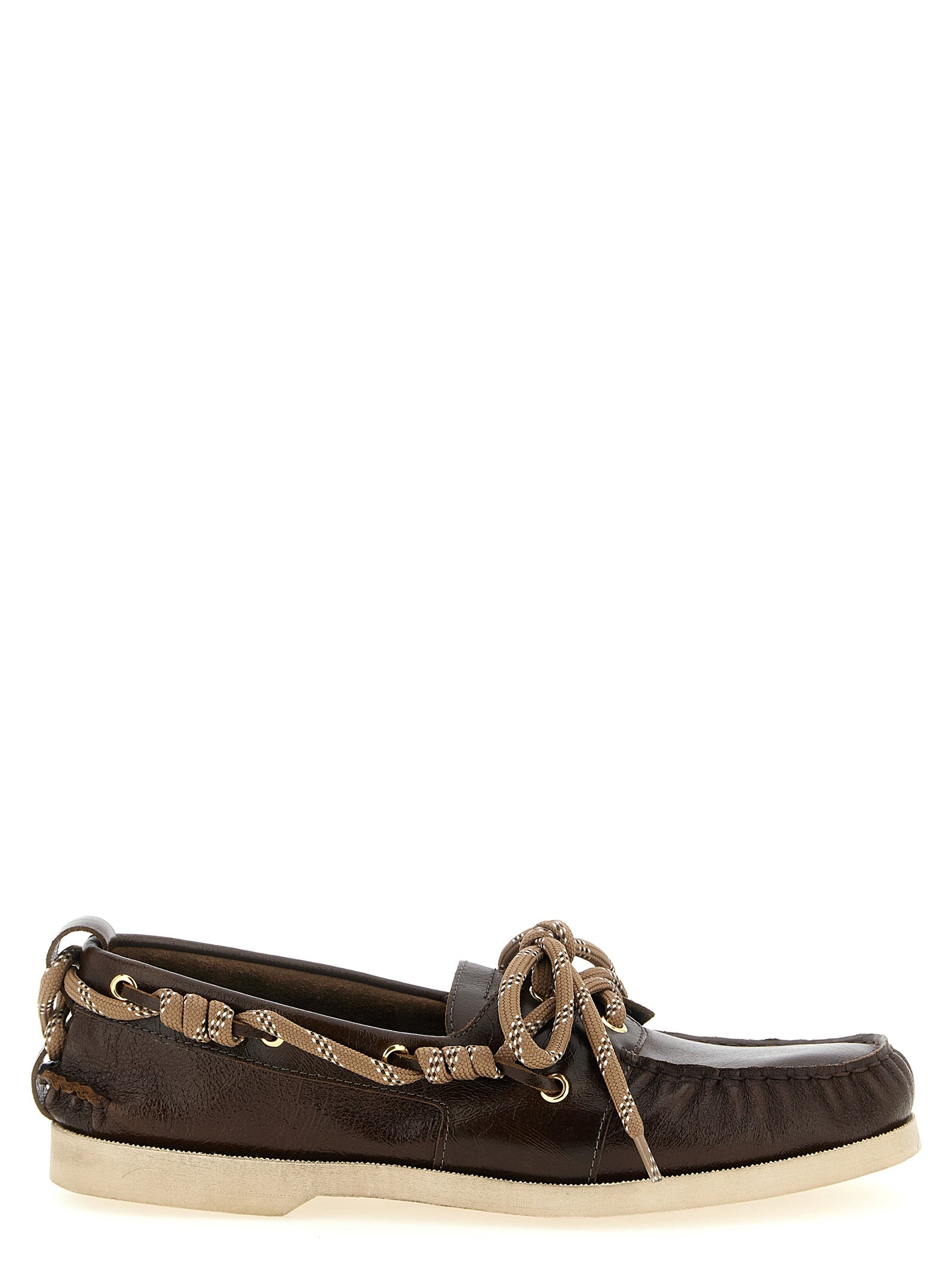 Golden Goose Brown Leather Slip-On Loafers