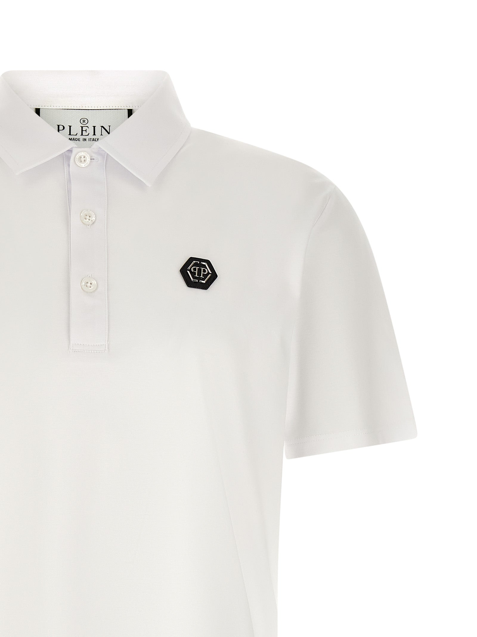 PHILIPP PLEIN White Polo Shirt Cotton Jersey