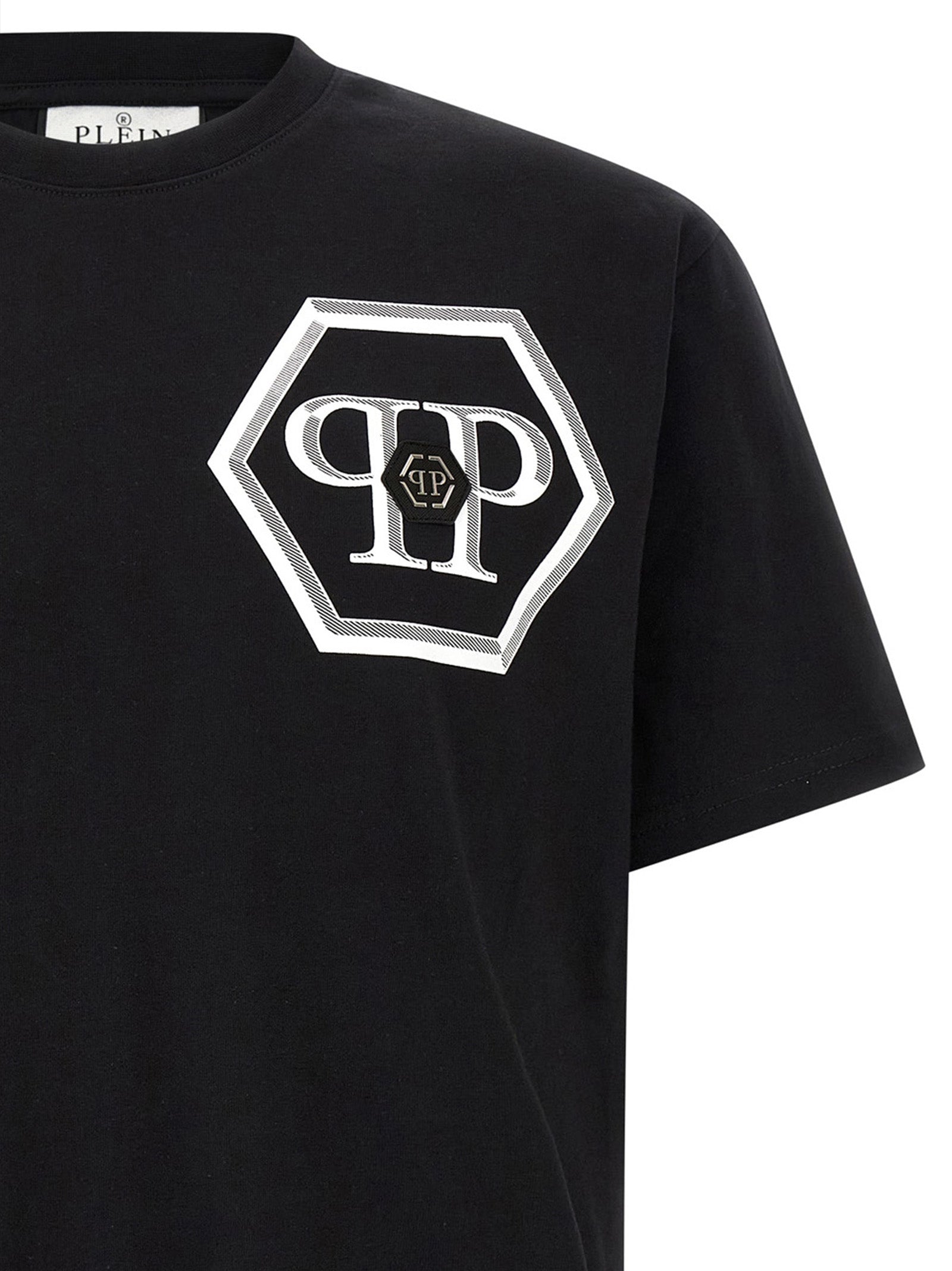 T-shirt en coton noir Philipp Plein