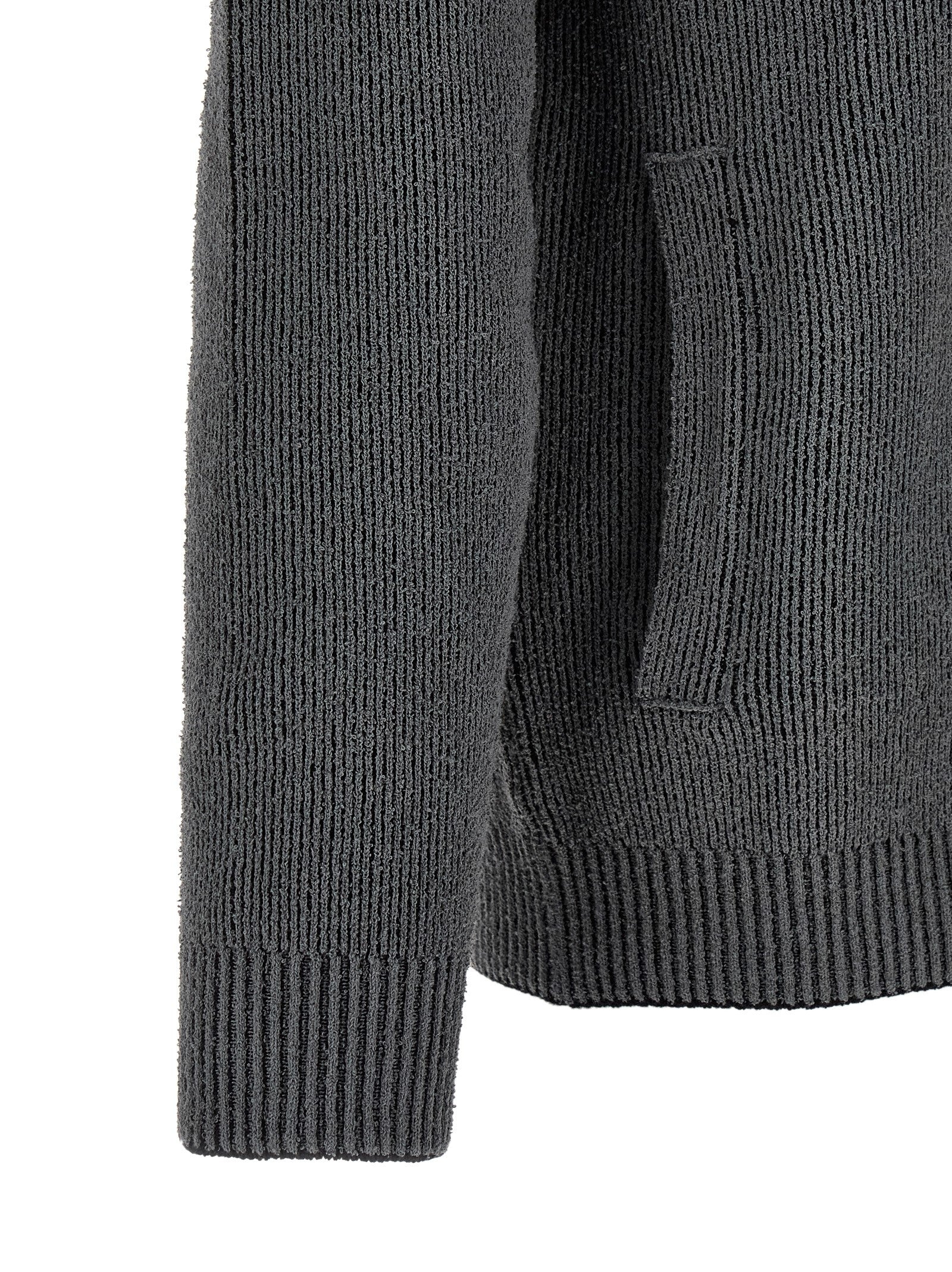 Stone Island Gray Cotton Nylon Cardigan