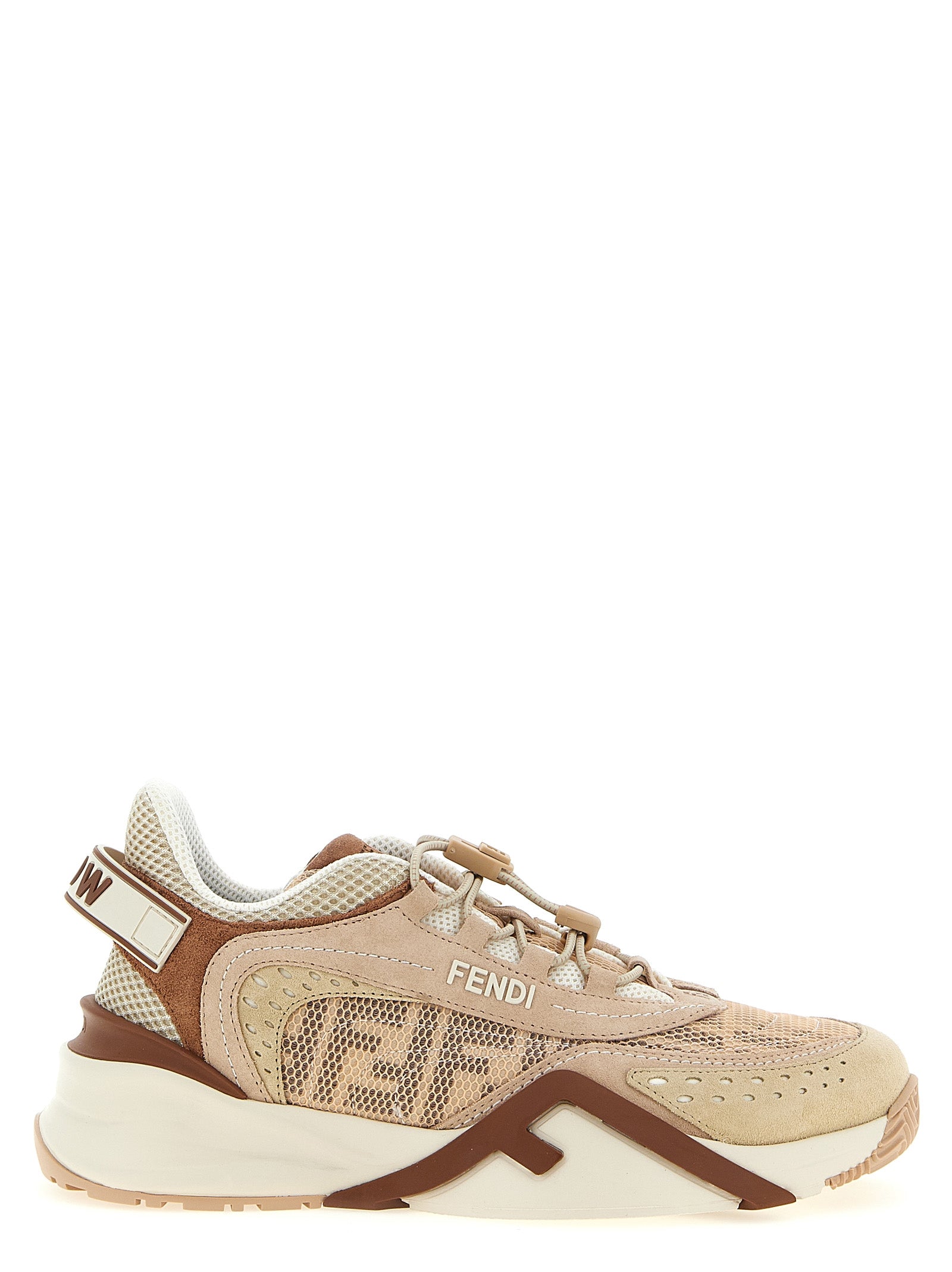 Fendi Pink Fendi Flow Nylon Suede Sneakers