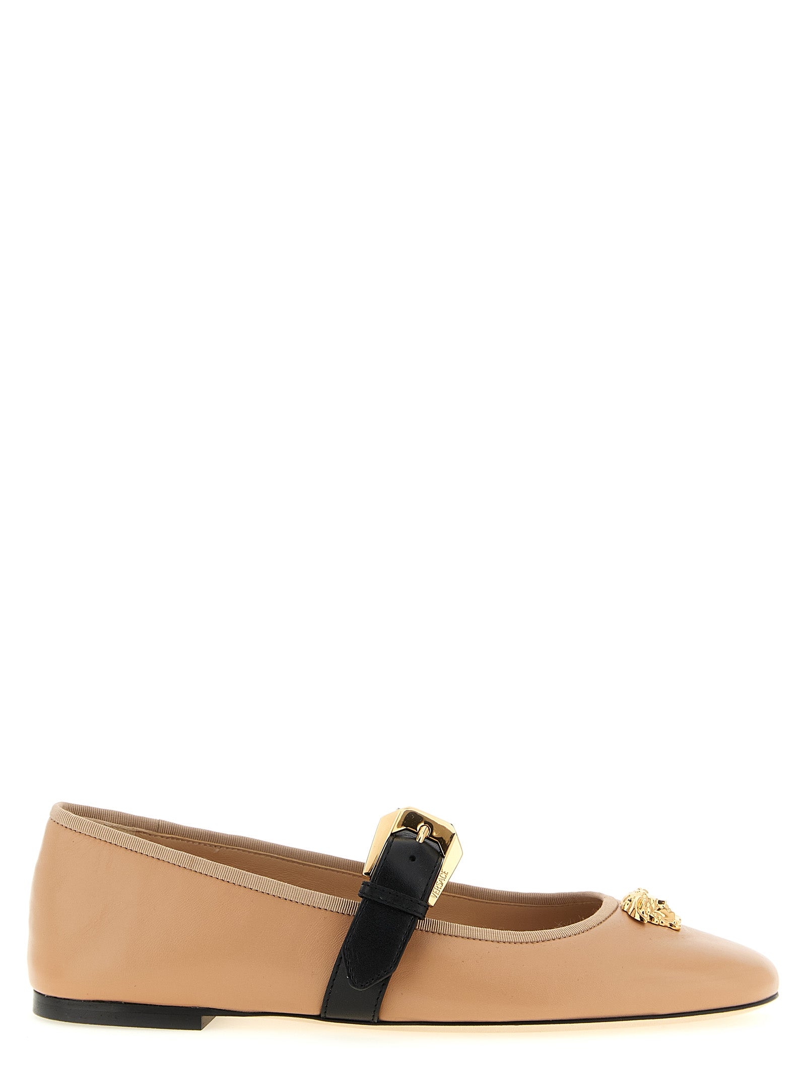 Versace Pink Lambskin Ballet Flats