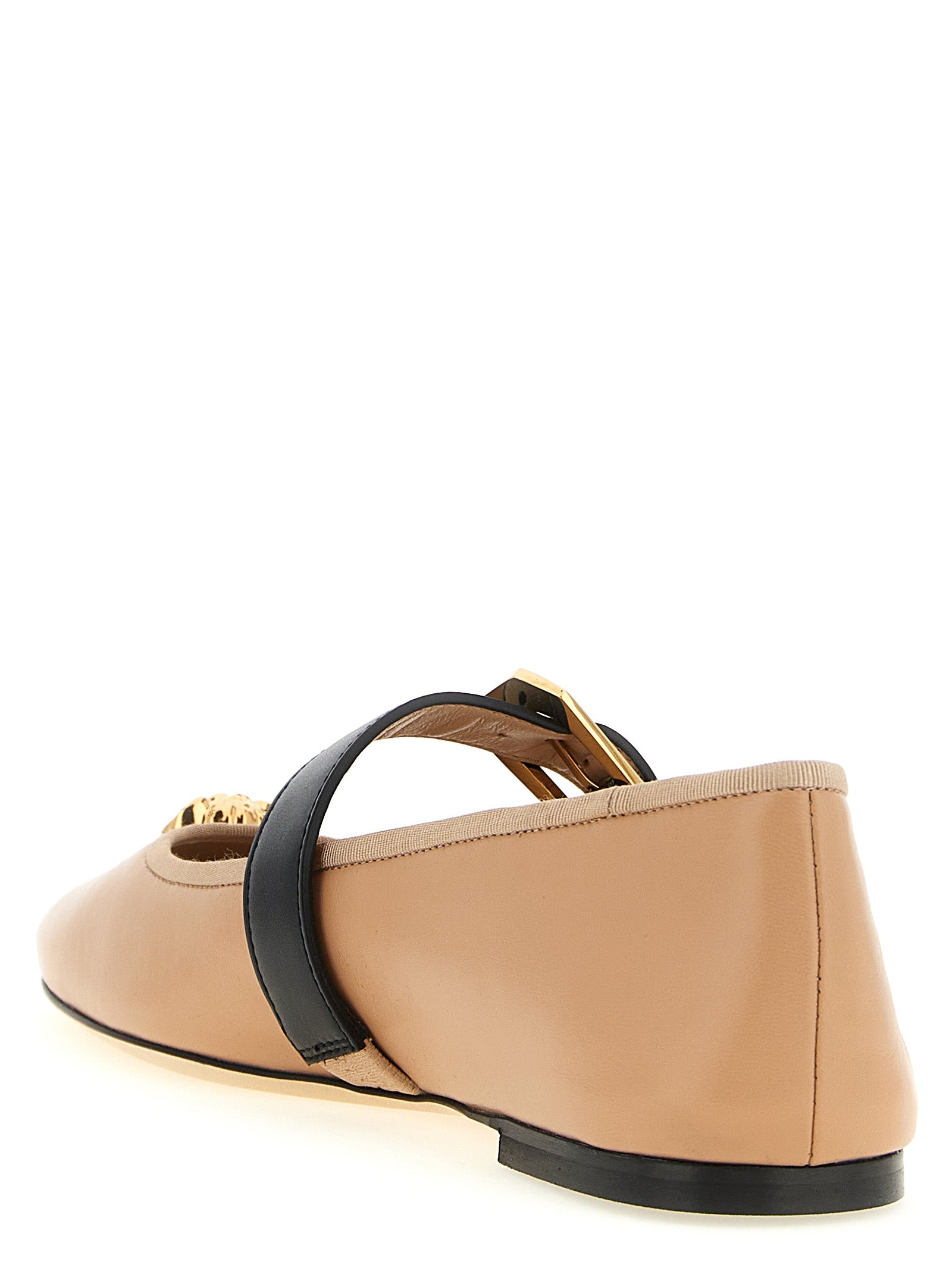 Versace Pink Lambskin Ballet Flats