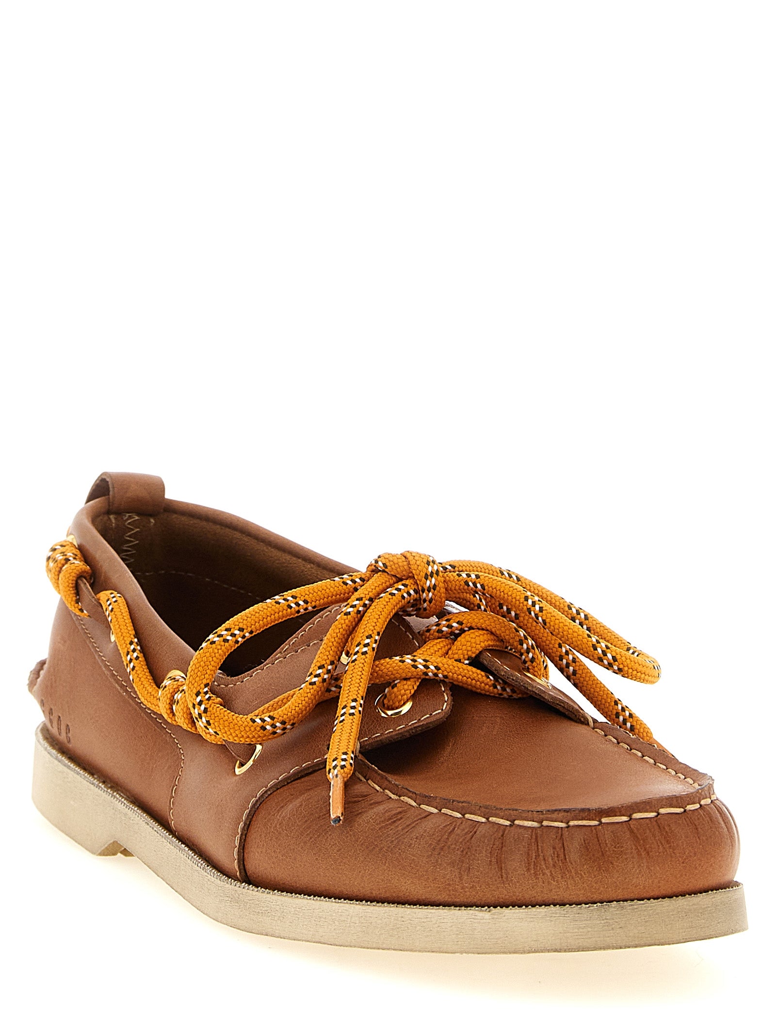 Golden Goose Brown Leather Slip-On Loafers