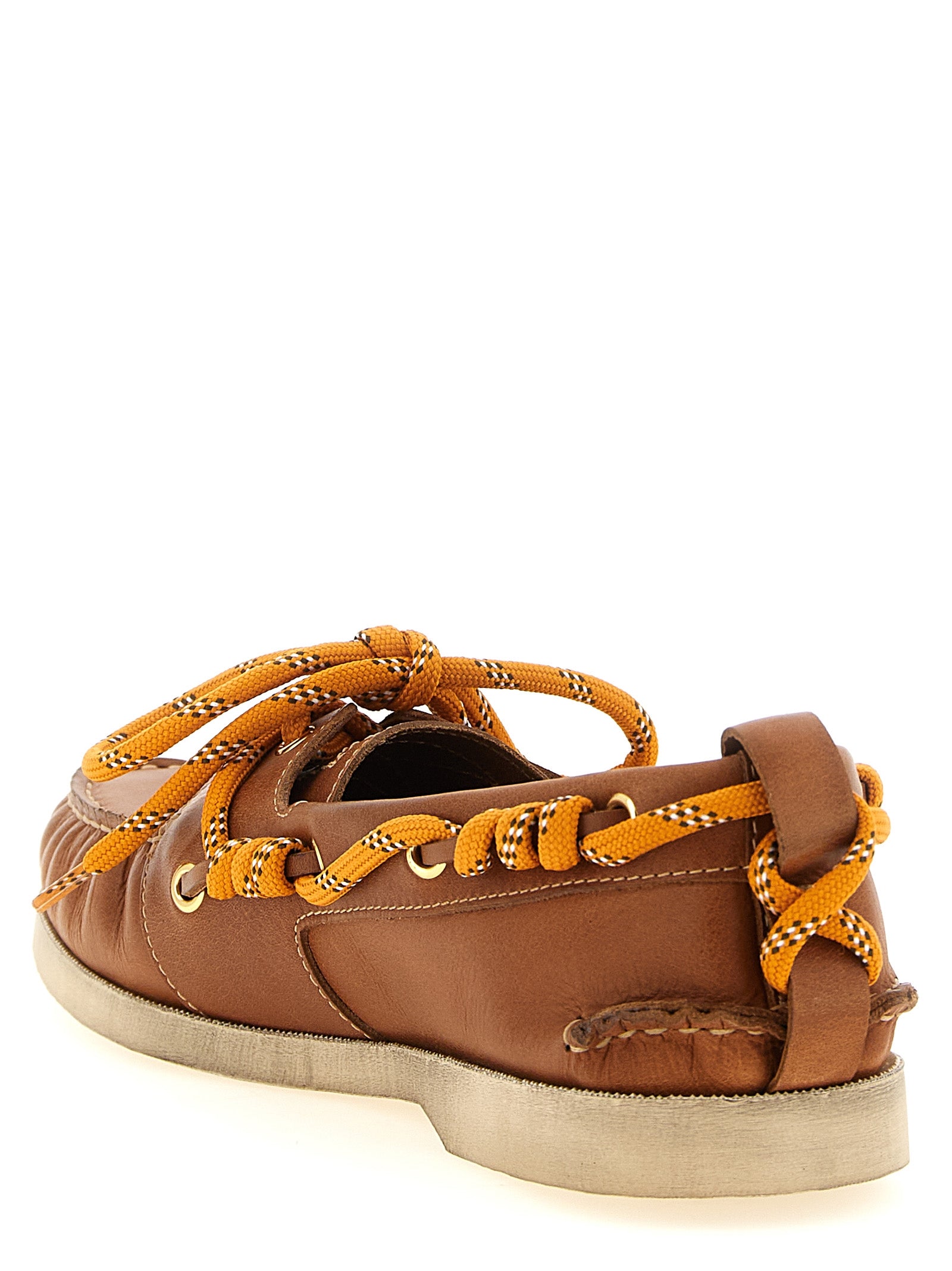 Golden Goose Brown Leather Slip-On Loafers
