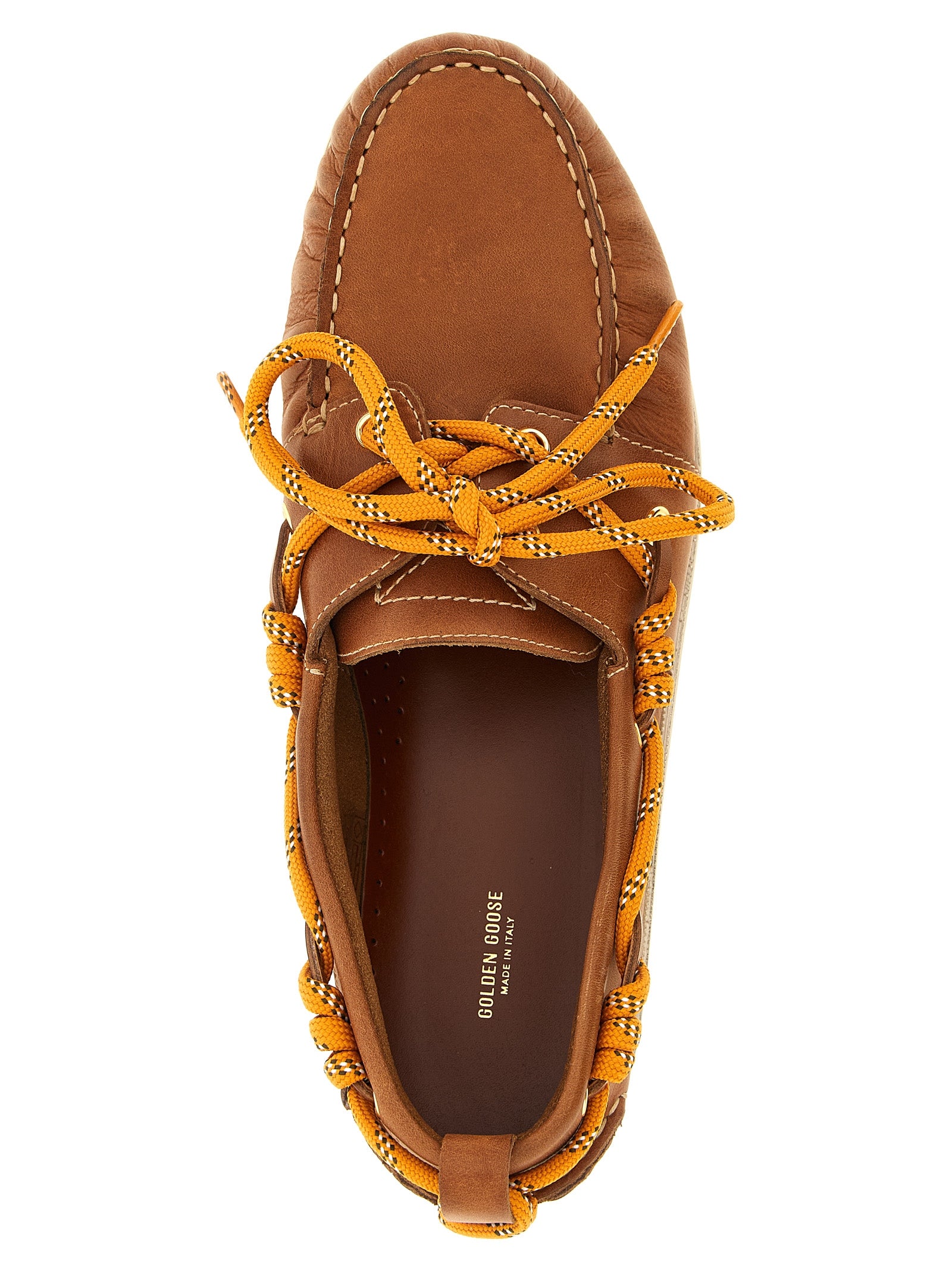 Golden Goose Brown Leather Slip-On Loafers