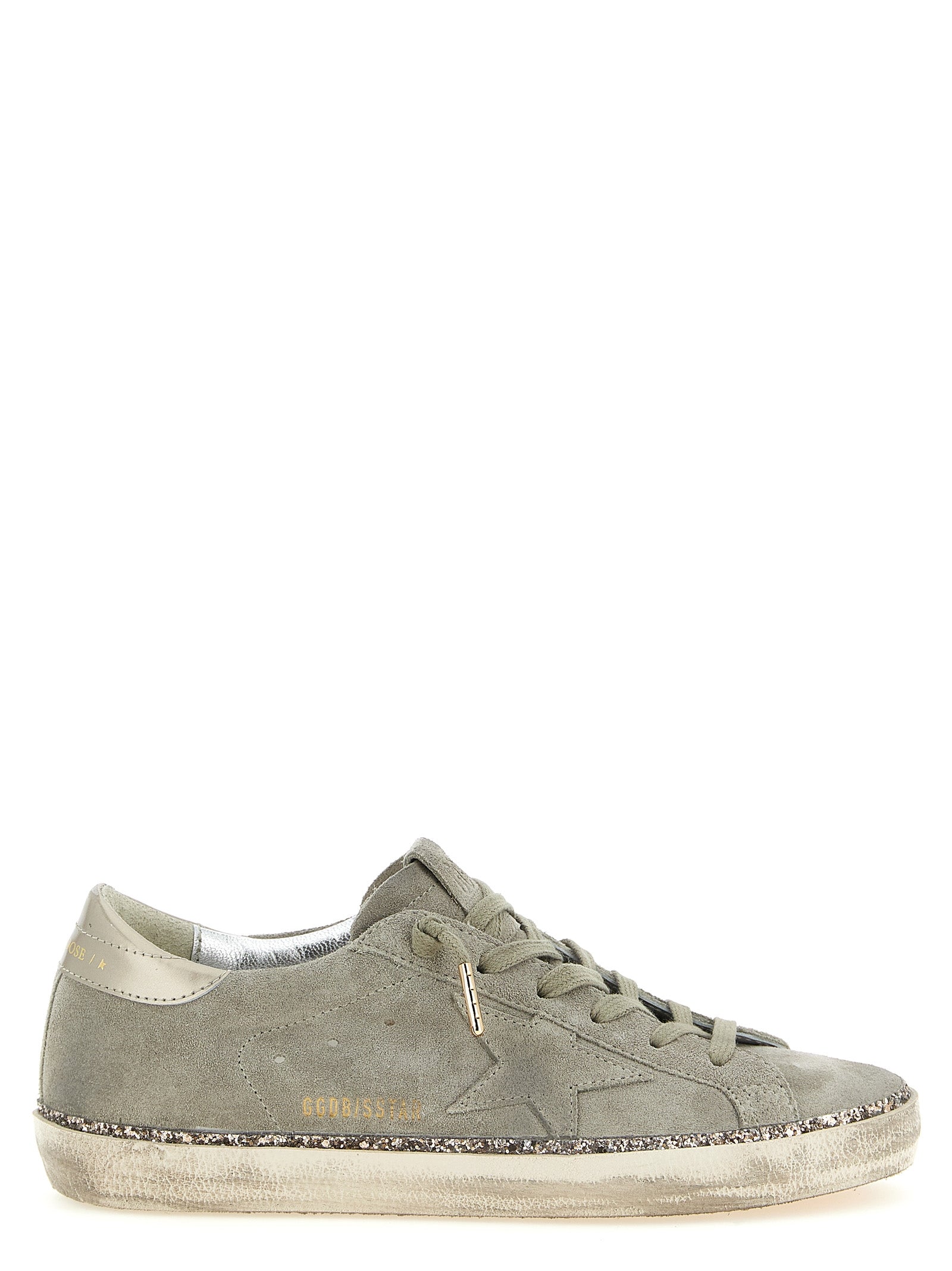 Golden Goose Gray Superstar Low Top Leather Sneakers