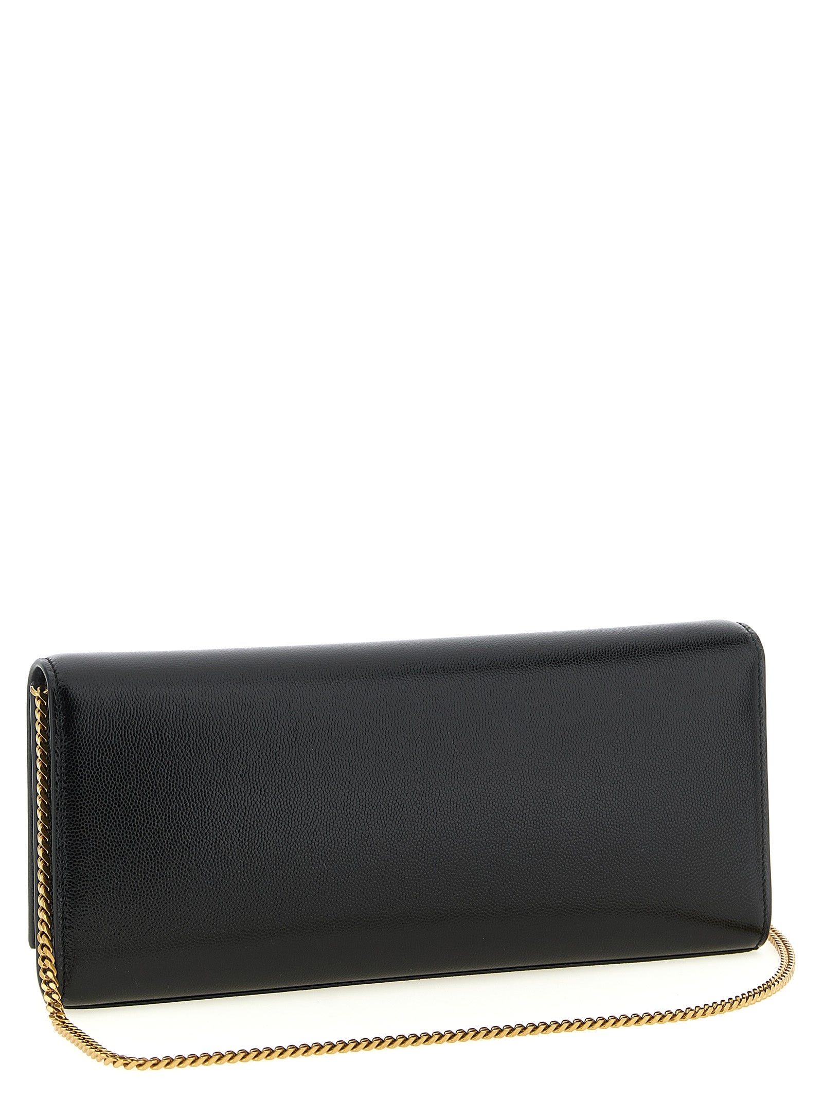 Saint Laurent Black Kate Clutch Leather