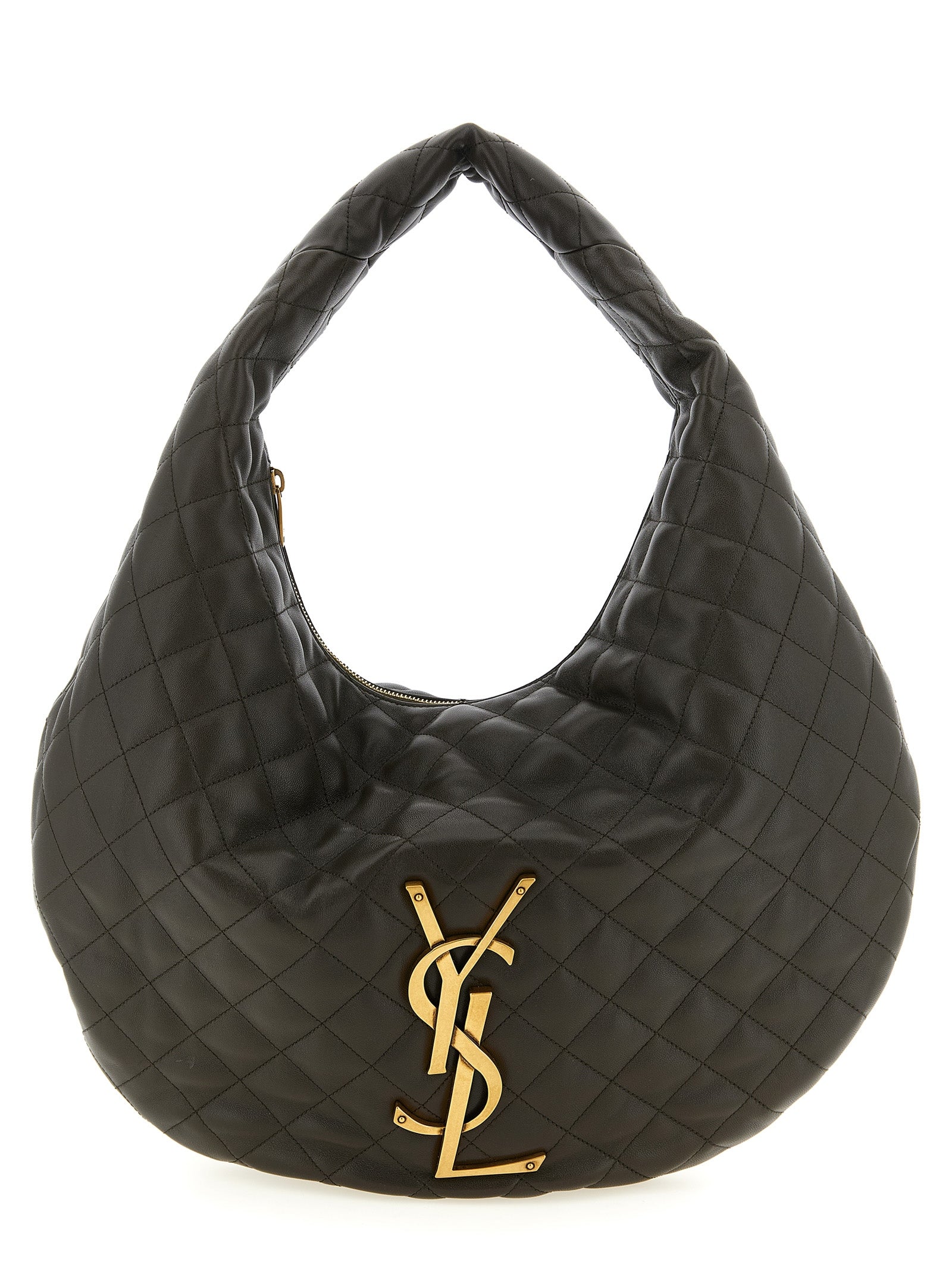 Saint Laurent Brown Hobo Icare Lambskin Shoulder Bag