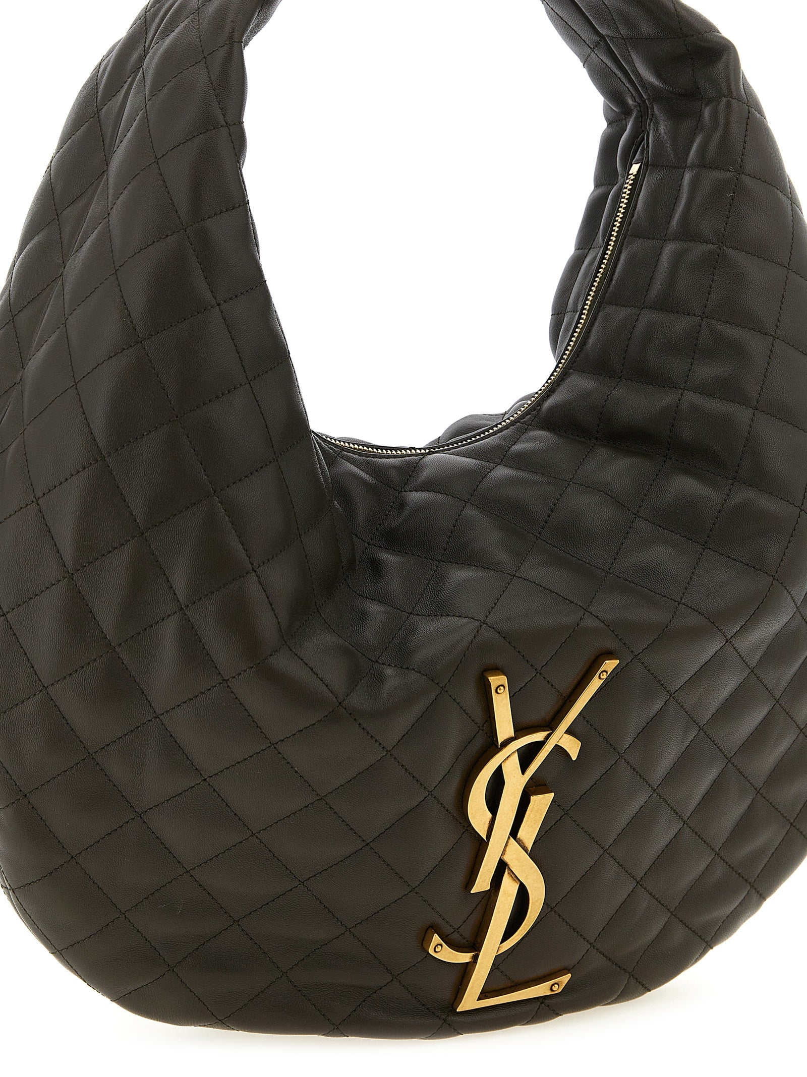 Saint Laurent Brown Hobo Icare Lambskin Shoulder Bag
