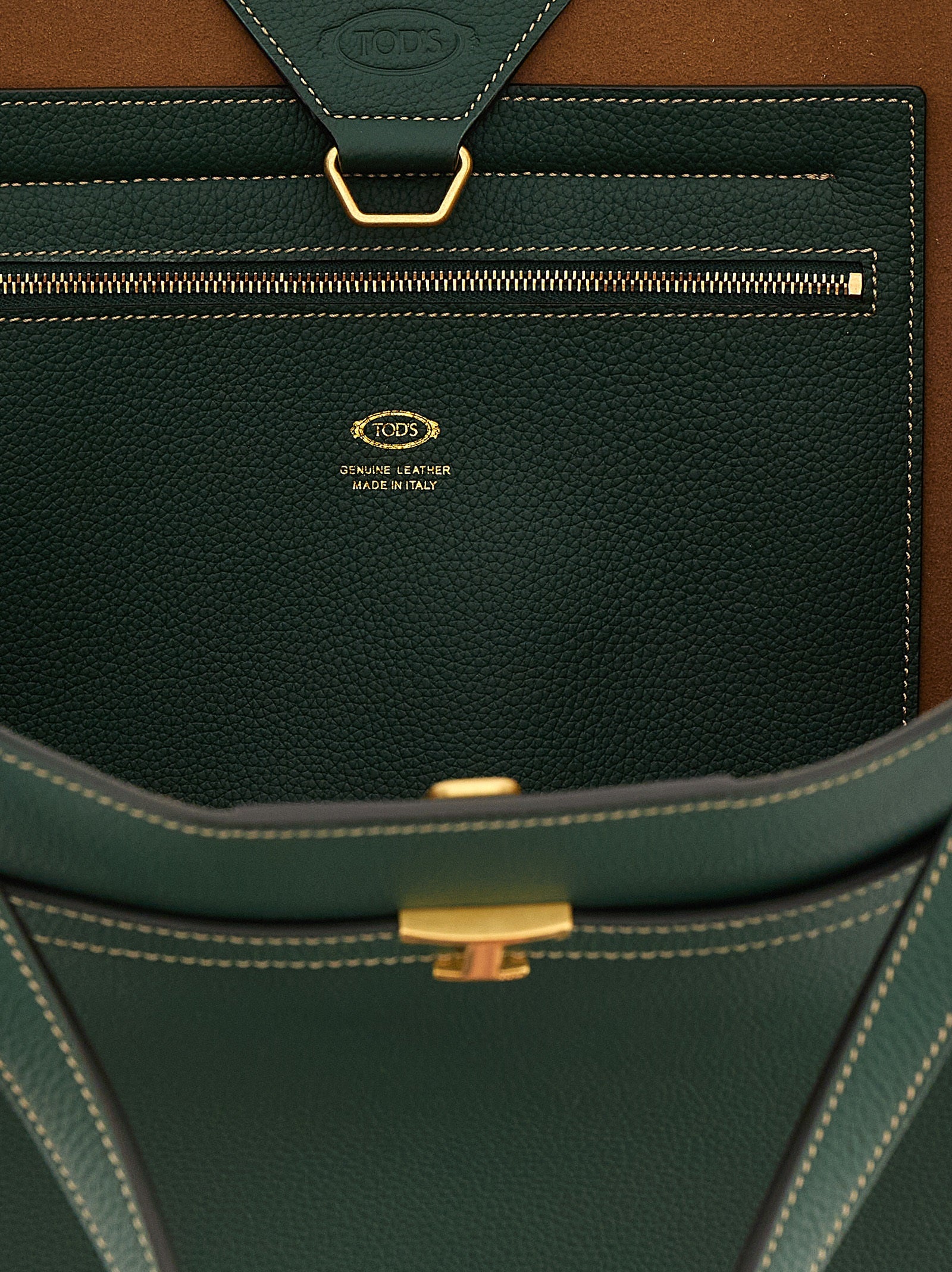 Tod’s Green Tim Medium Tote Leather