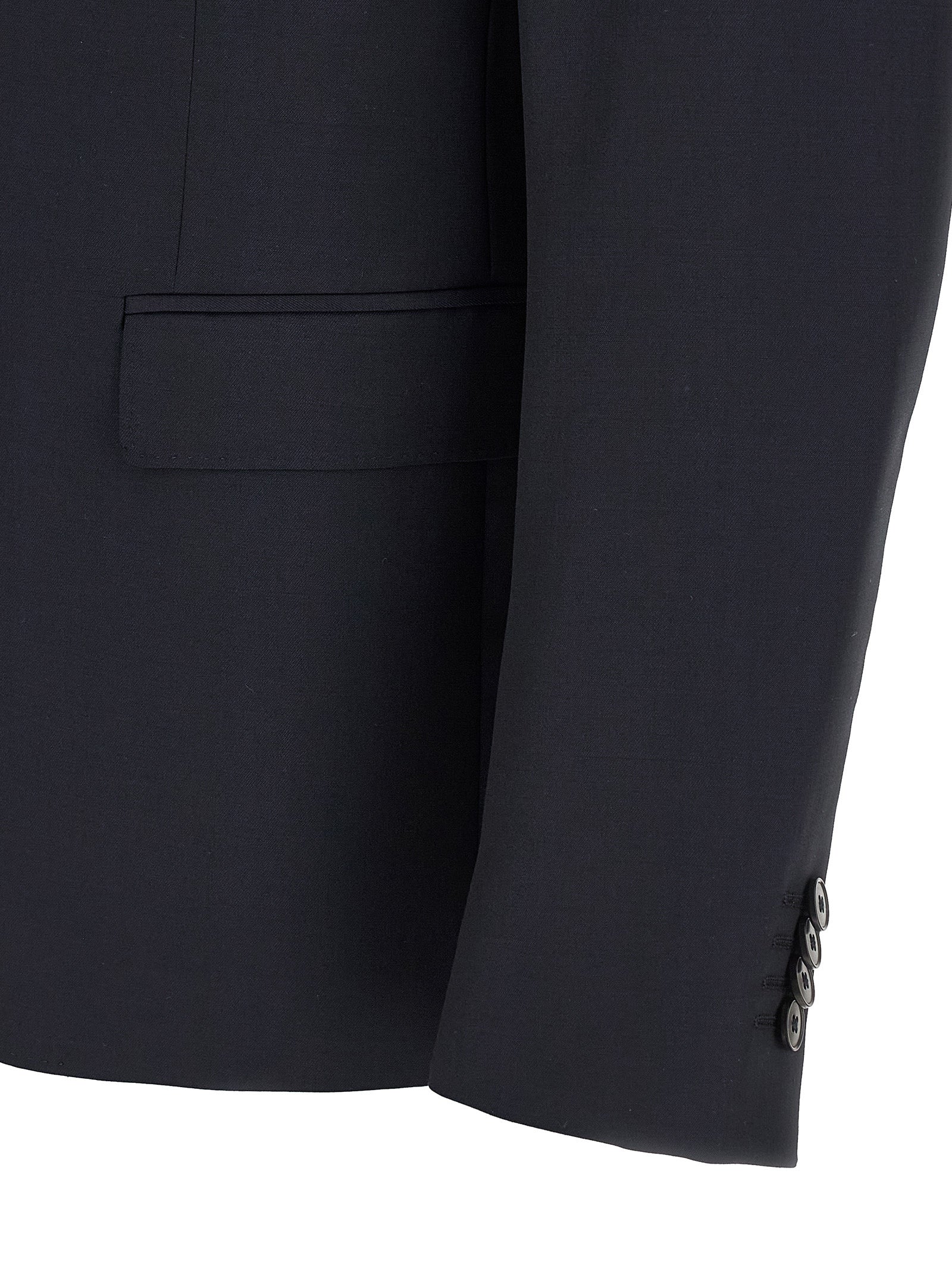 Zegna Blue Wool Mohair Two-Piece Suit
