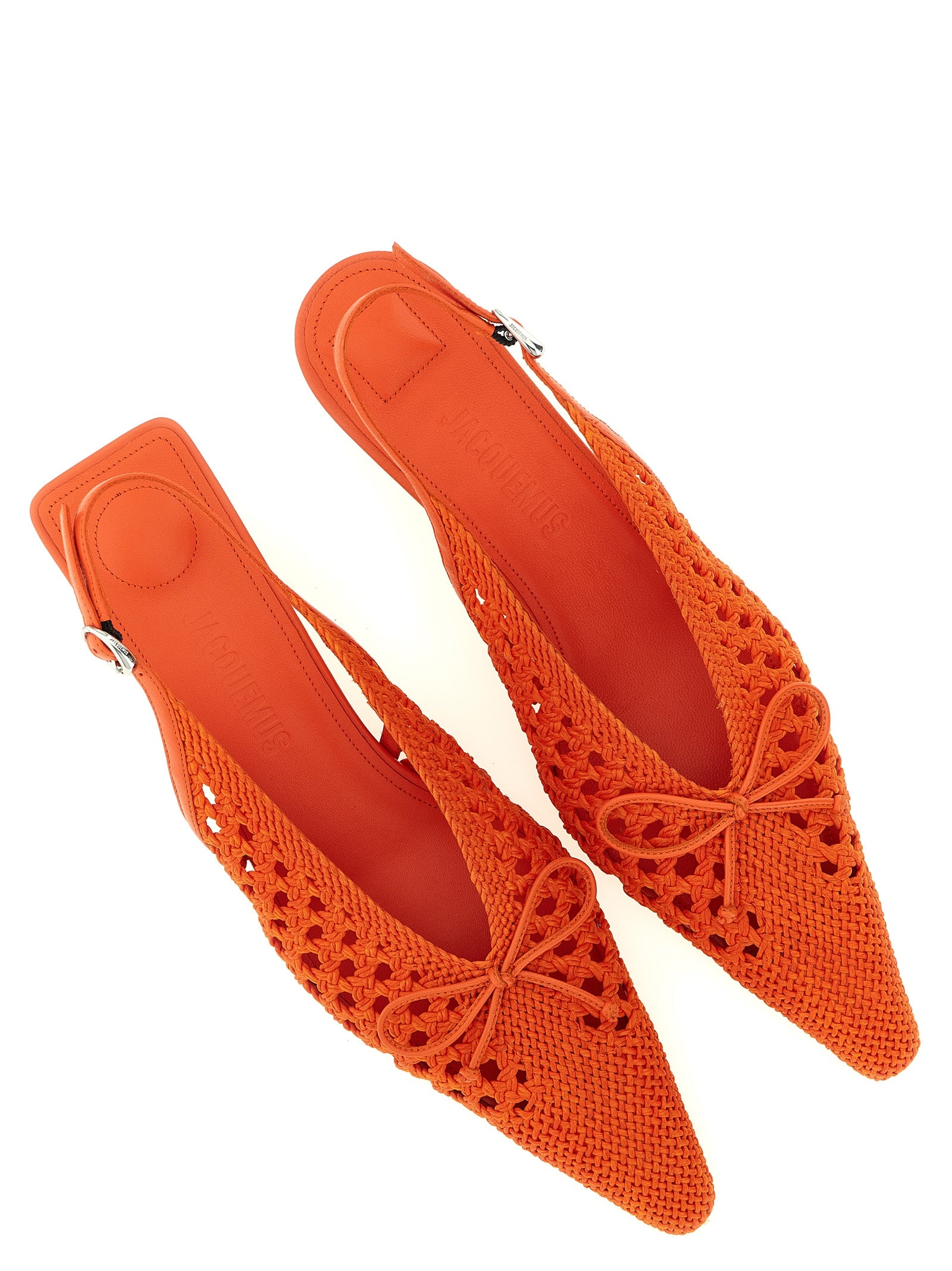 Jacquemus Orange Les Slingbacks Cubisto Synthetic Mid Heel Pumps
