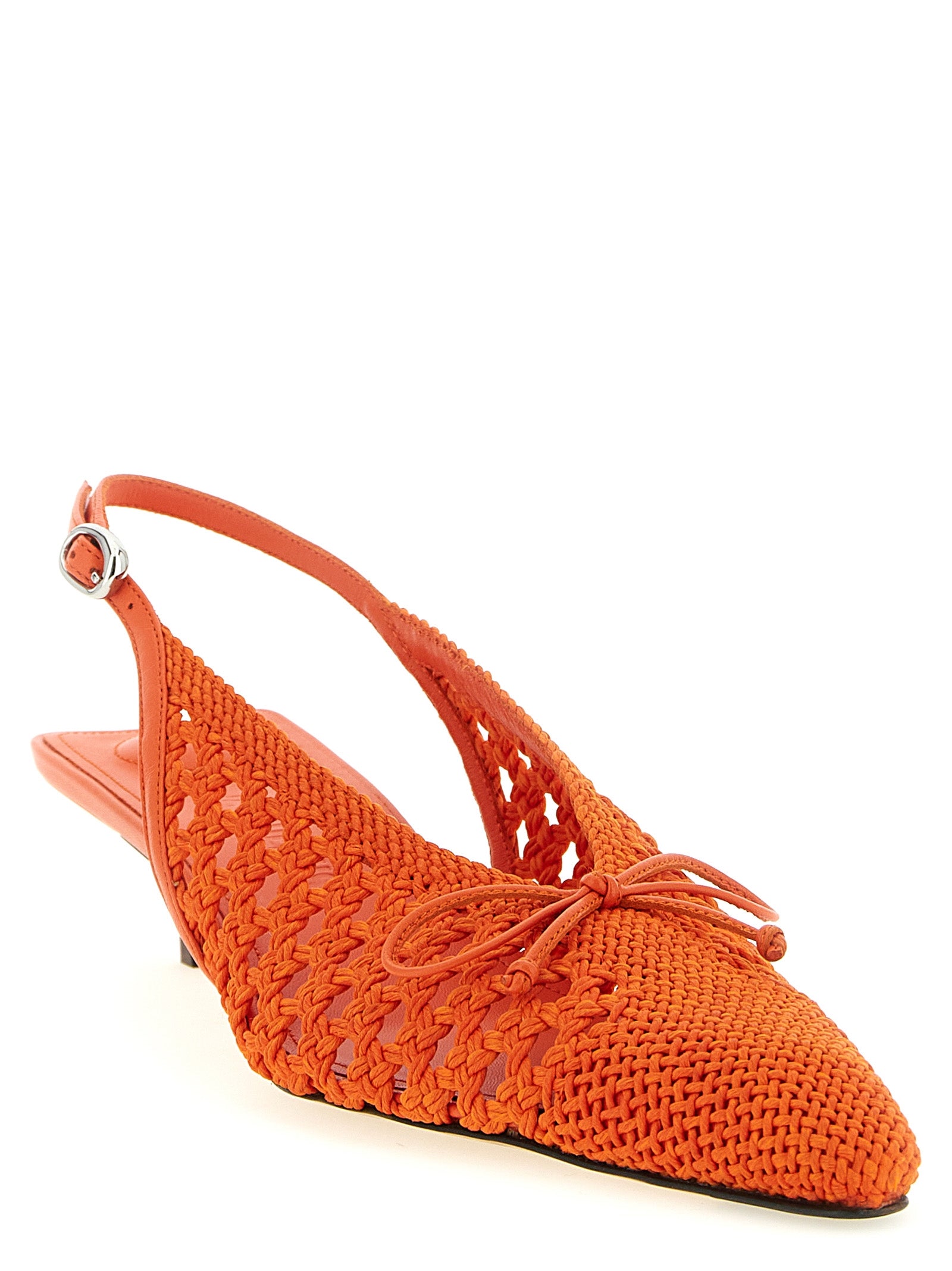 Jacquemus Orange Les Slingbacks Cubisto Synthetic Mid Heel Pumps