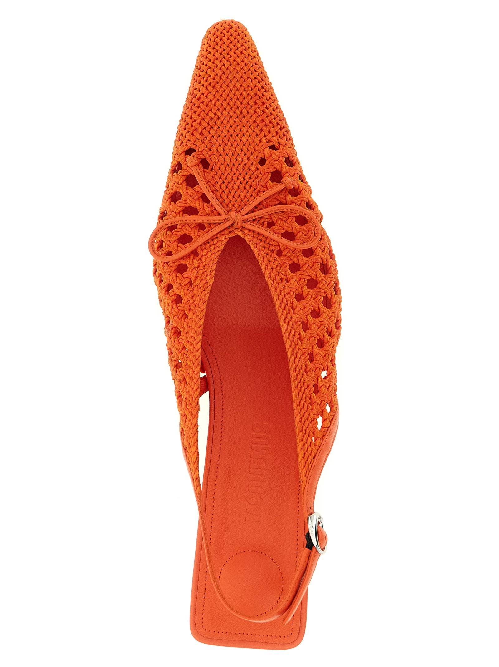 Jacquemus Orange Les Slingbacks Cubisto Synthetic Mid Heel Pumps