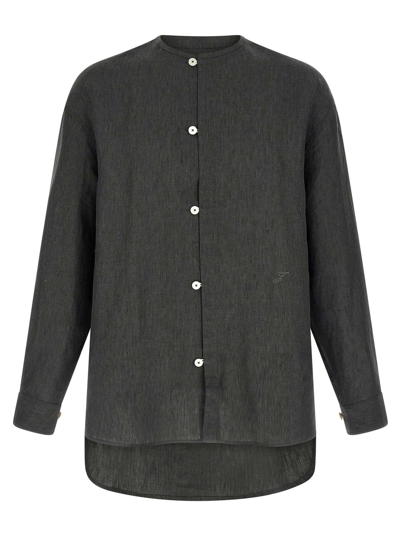 Jacquemus Gray La Chemise Pastro Linen Blouse